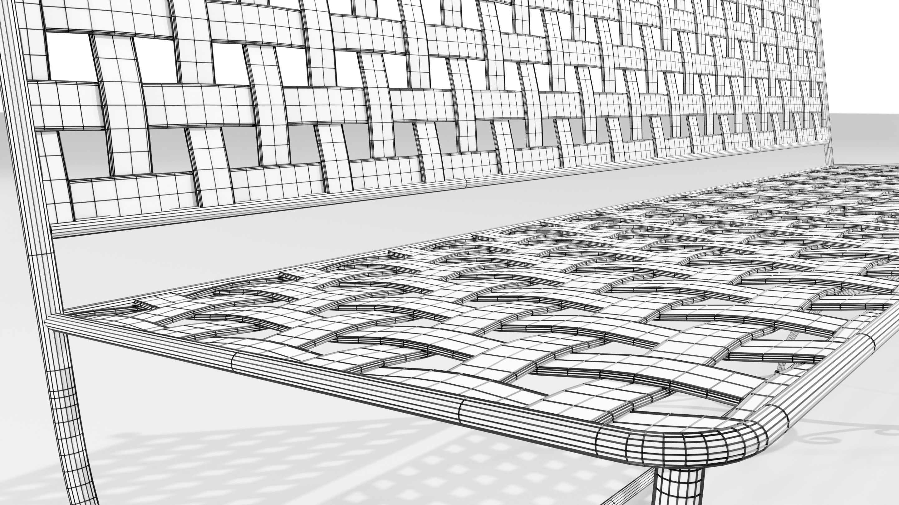 Wrought Iron Bench 3D model_18