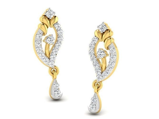 Diamond Earrings 3D print model