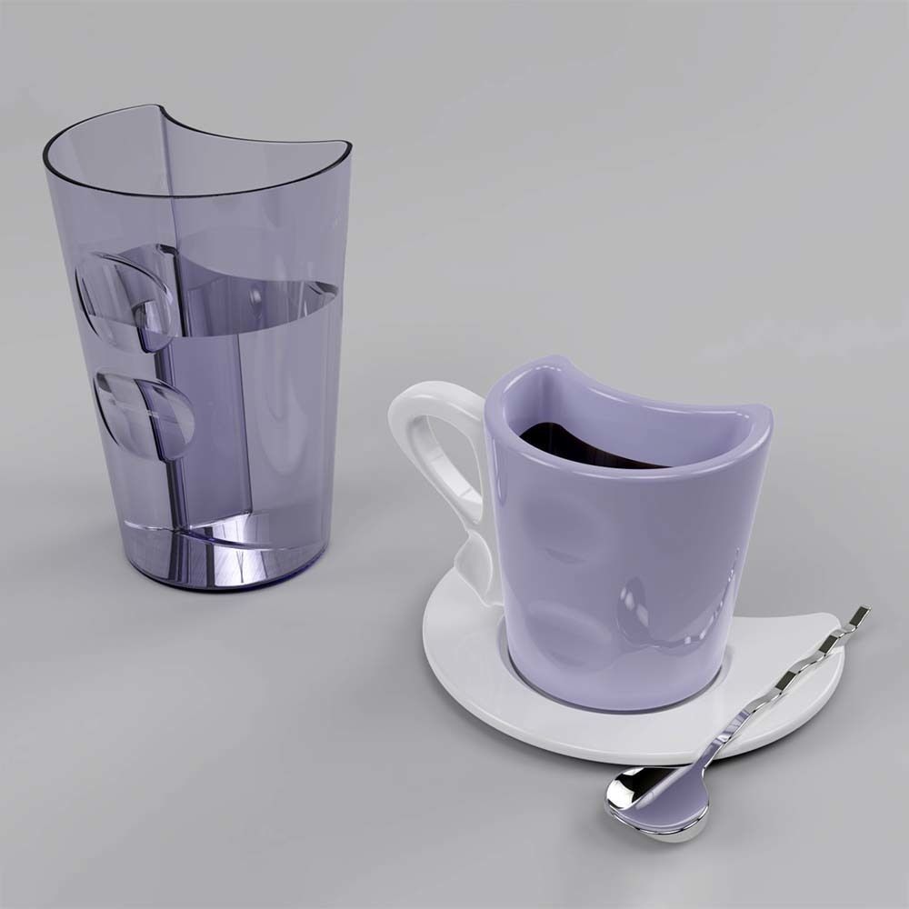modern cup set 3D model_22