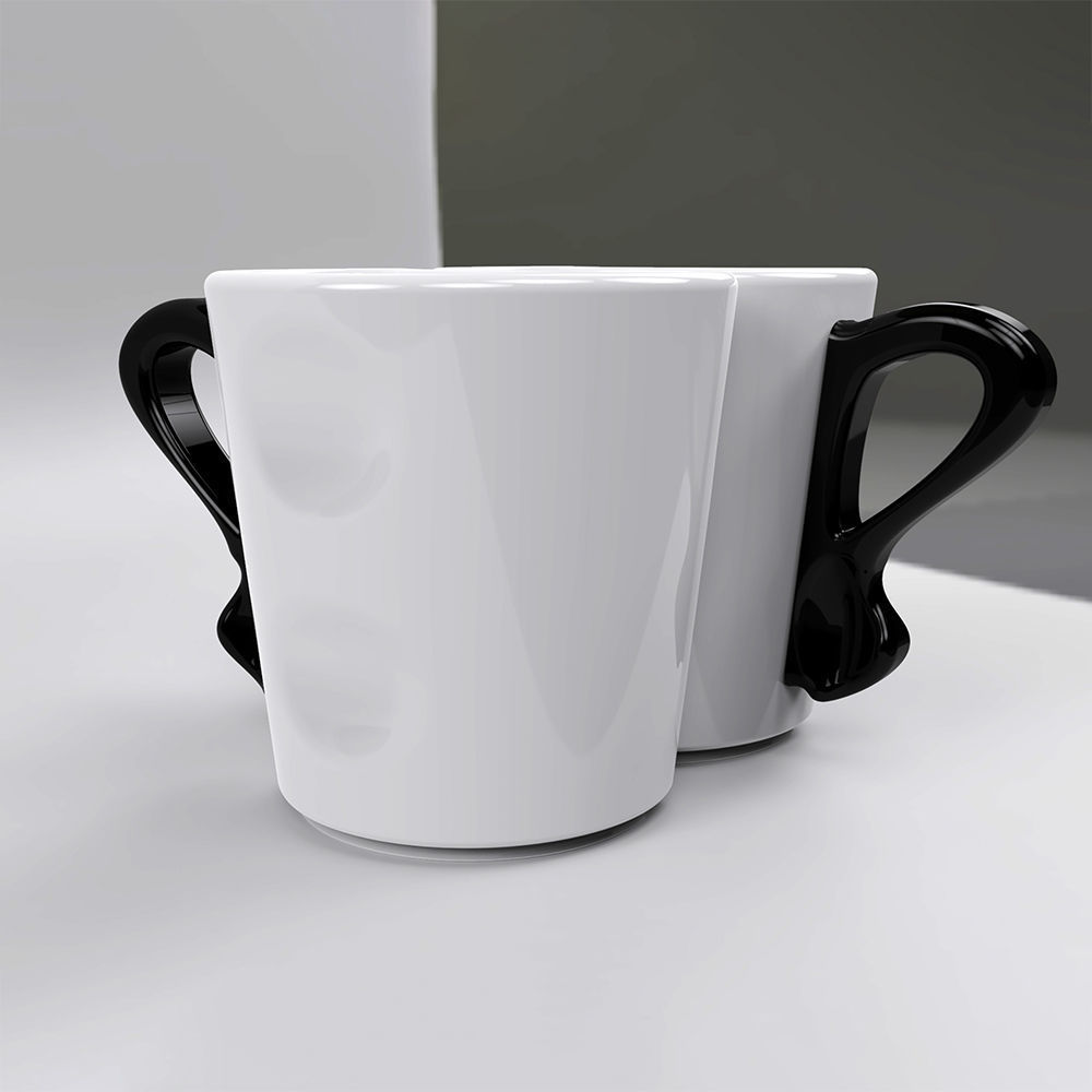 modern cup set 3D model_15