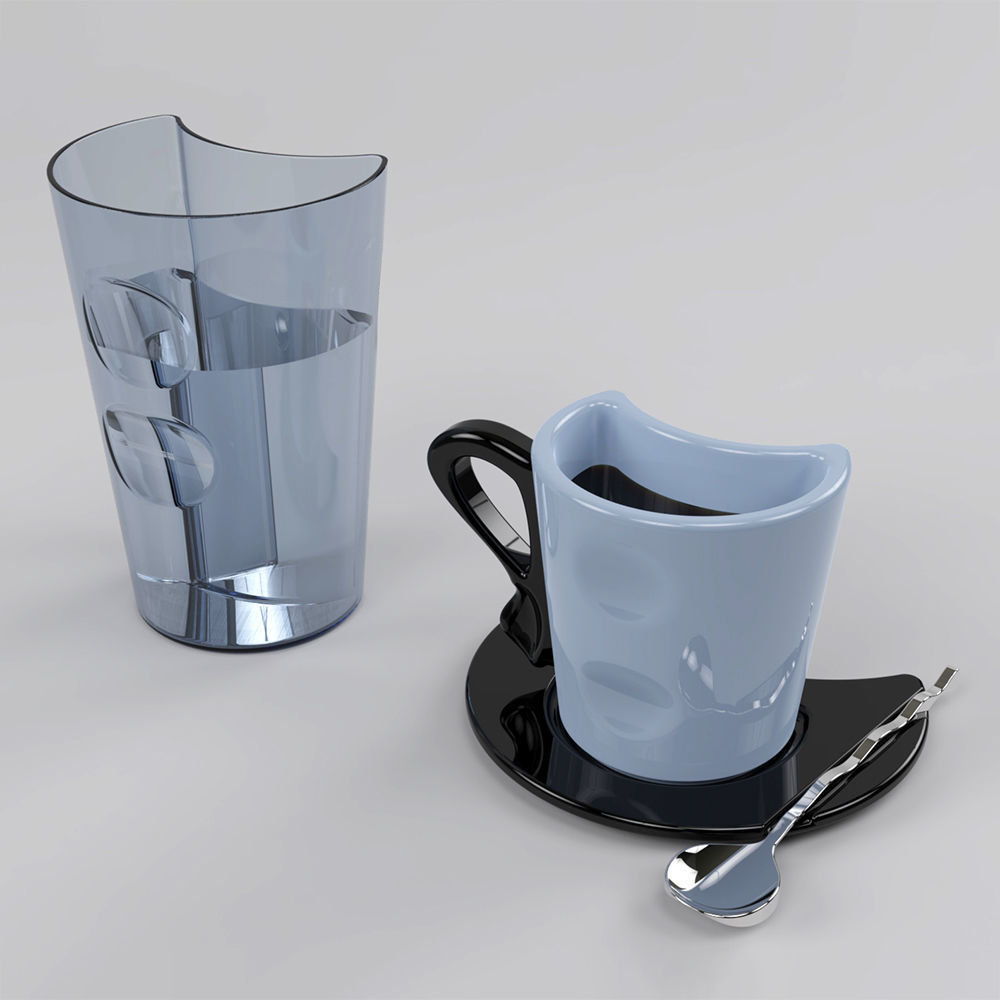 modern cup set 3D model_20