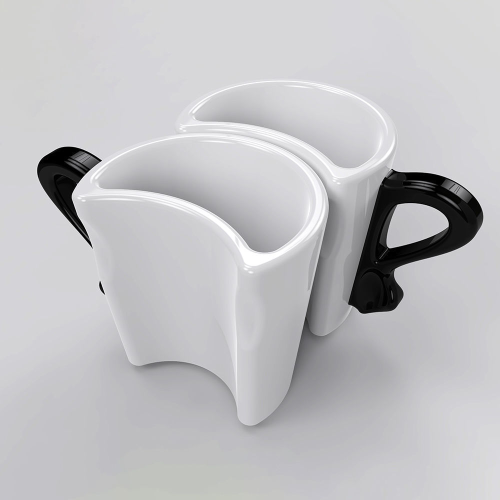modern cup set 3D model_12