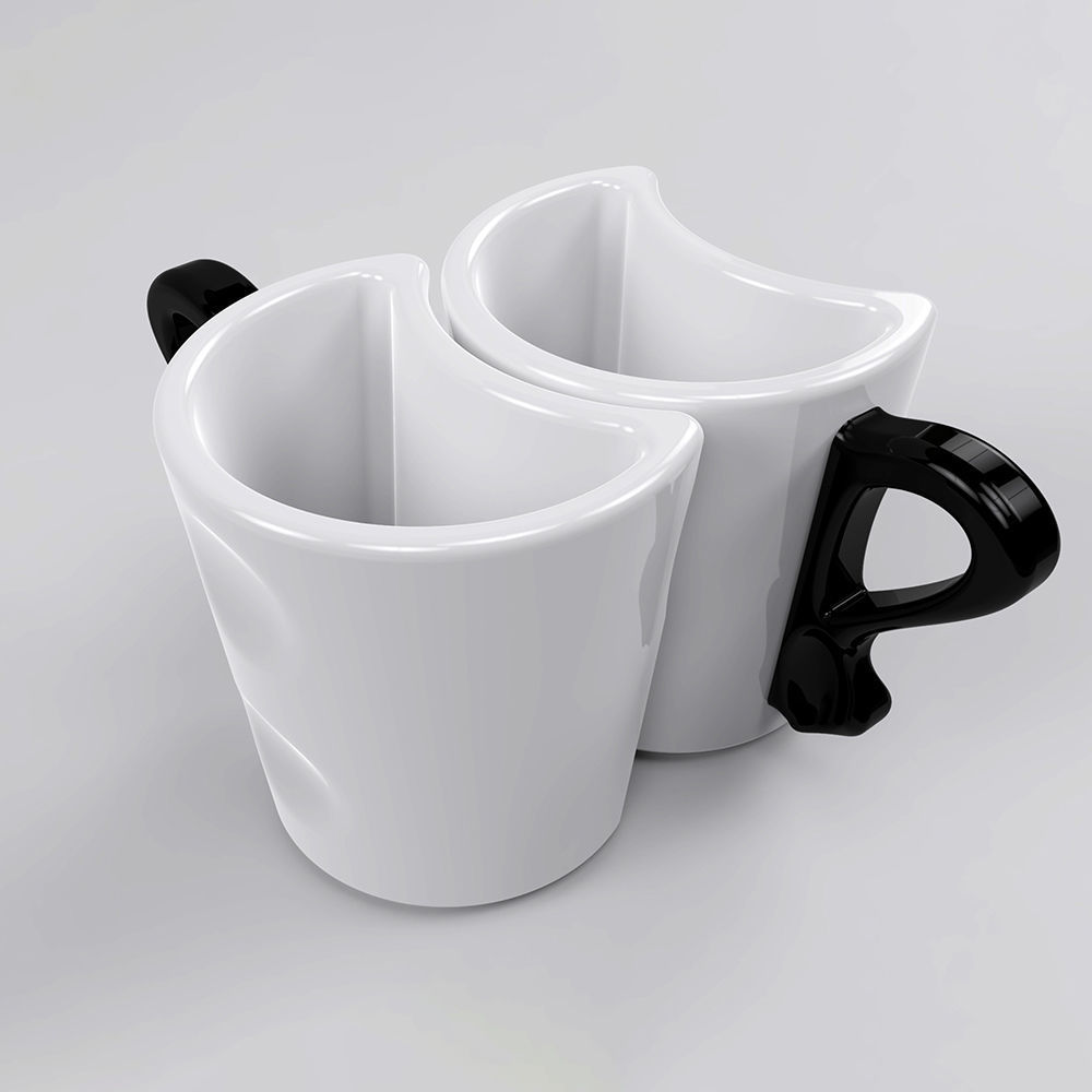 modern cup set 3D model_14