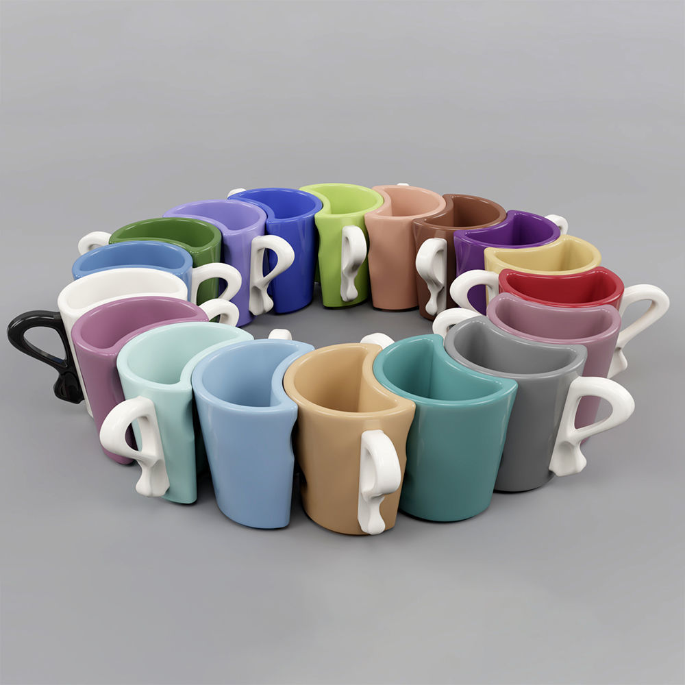 modern cup set 3D model_18