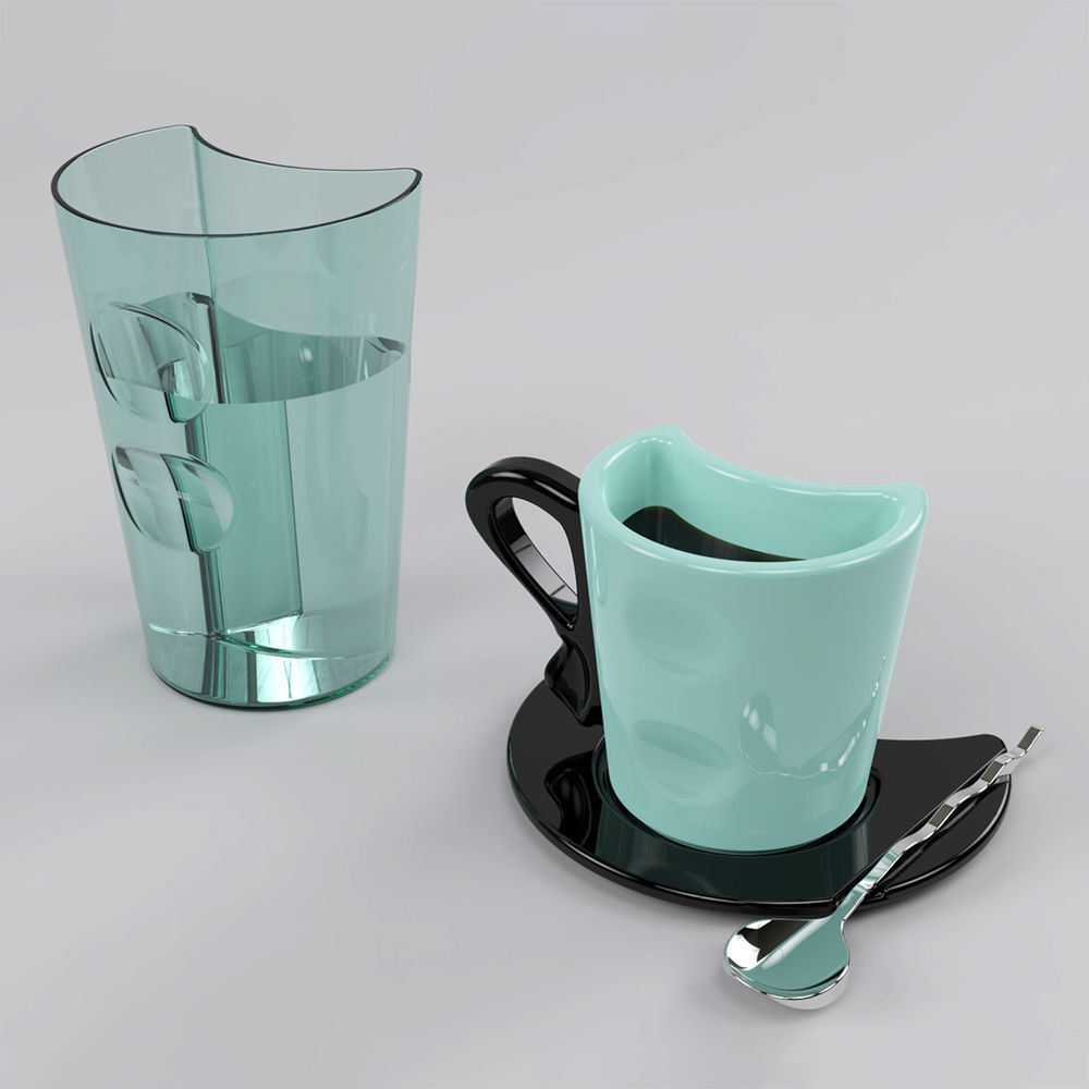 modern cup set 3D model_19