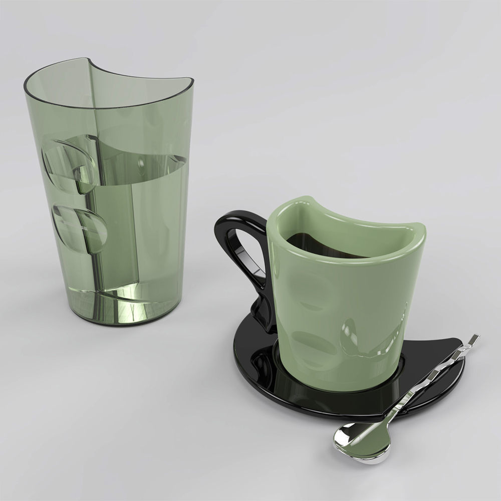 modern cup set 3D model_21