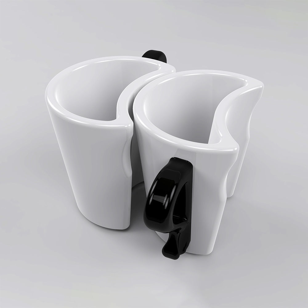 modern cup set 3D model_16