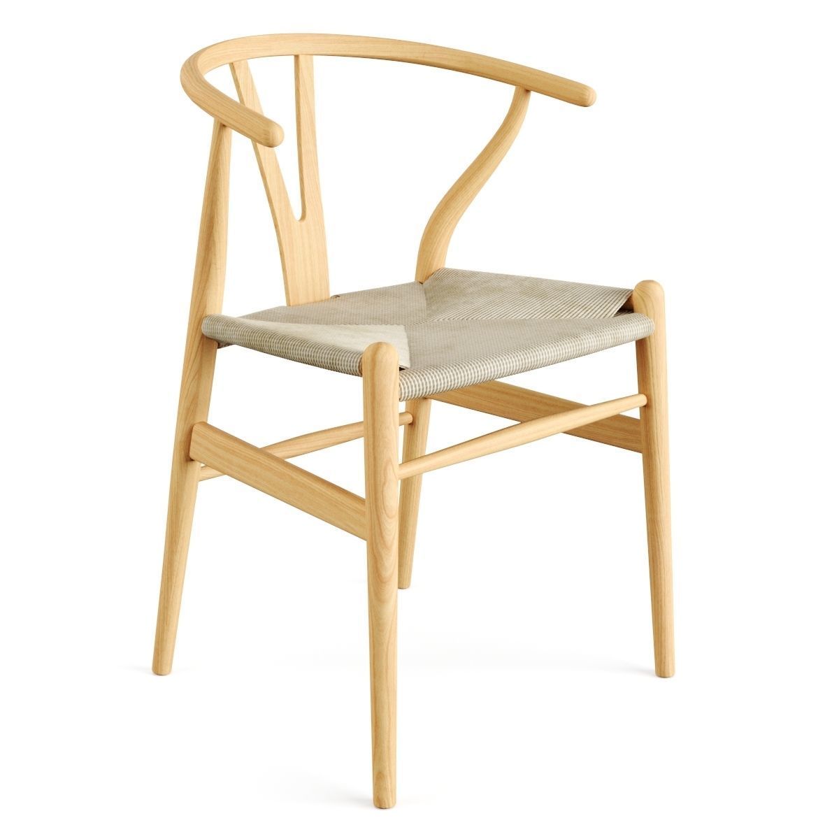 CH24 Wishbone Chair by Carl Hansen 3D model_3