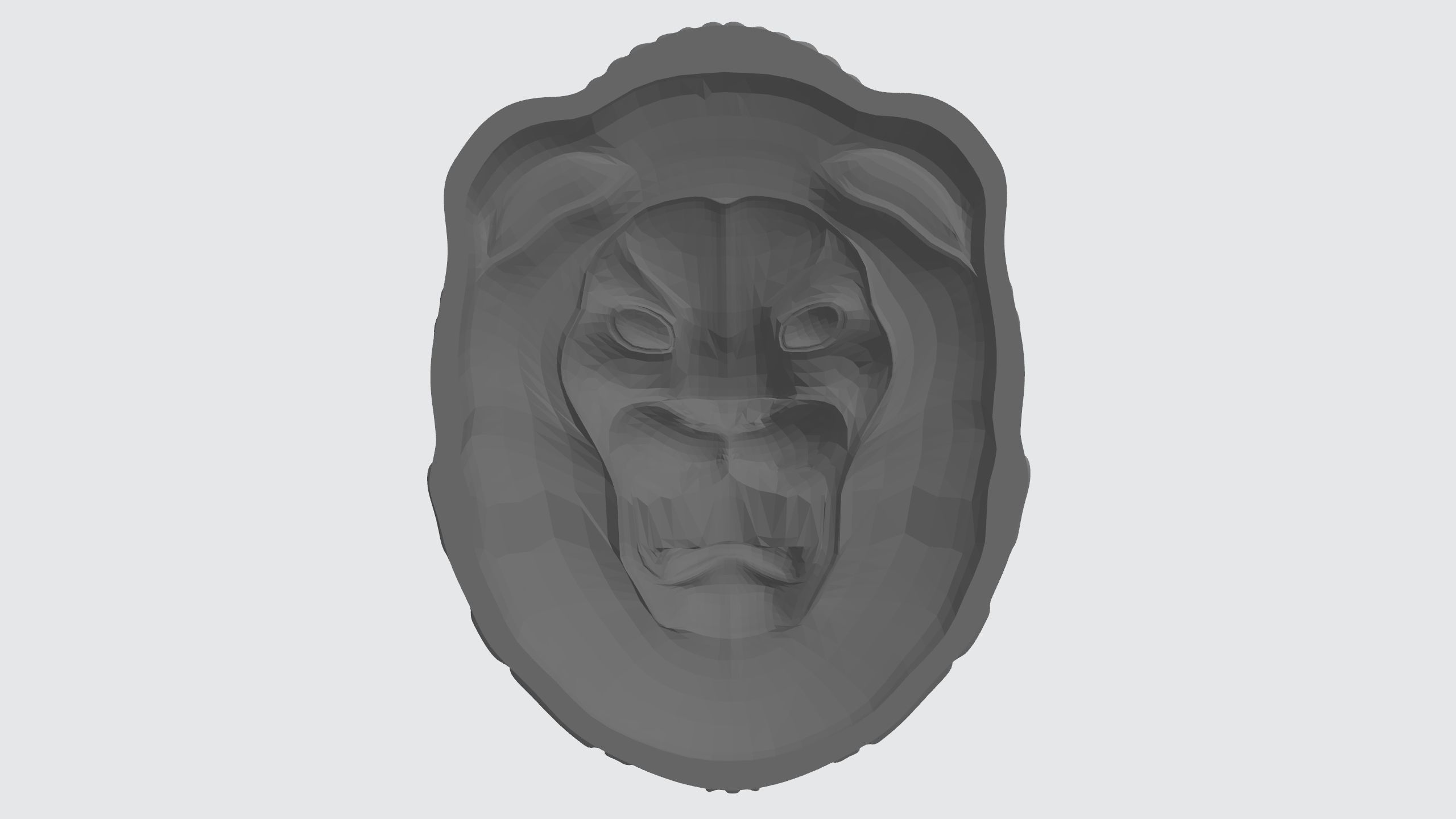 Lion Head pendant 3dm stl obj  3D print model_6