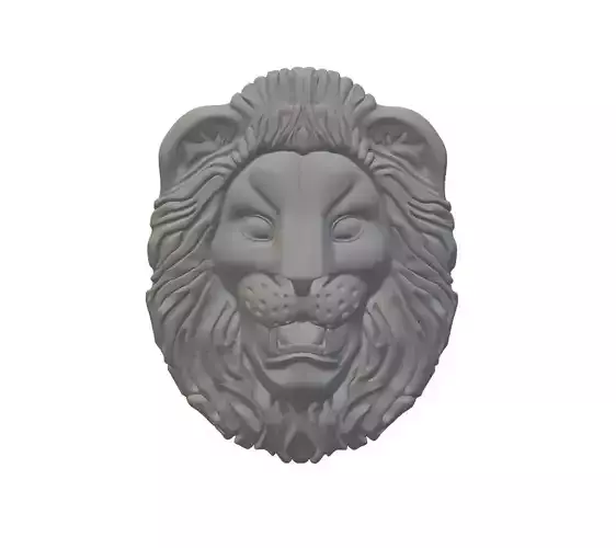 Lion Head pendant 3dm stl obj  3D print model