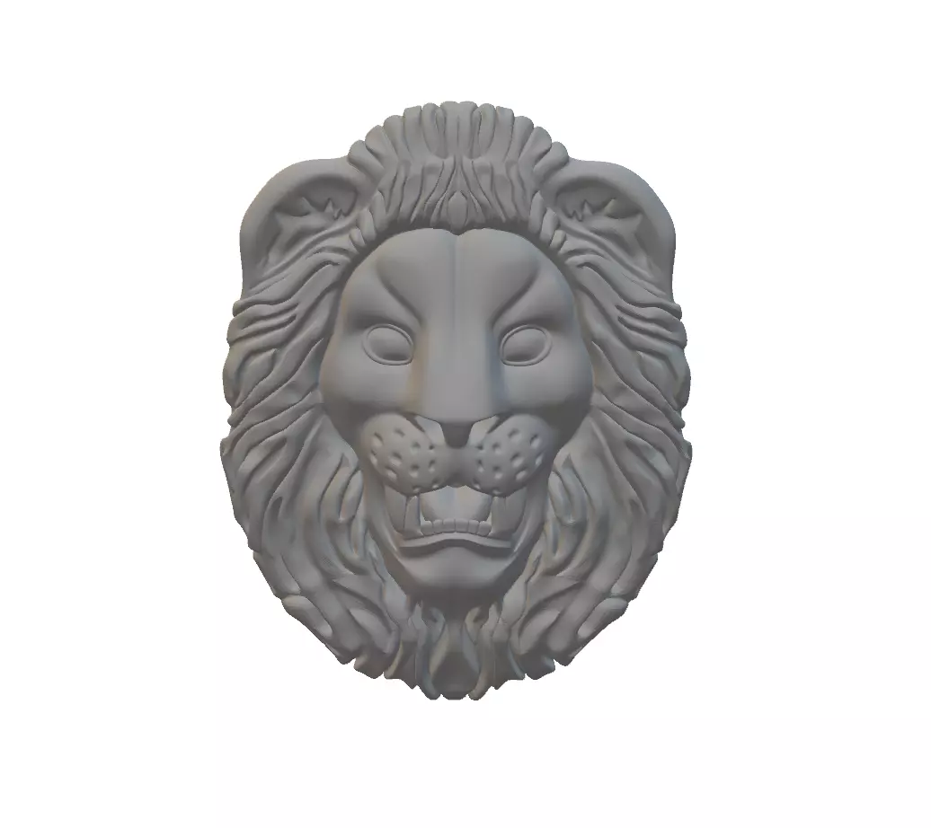 Lion Head pendant 3dm stl obj  3D print model_0
