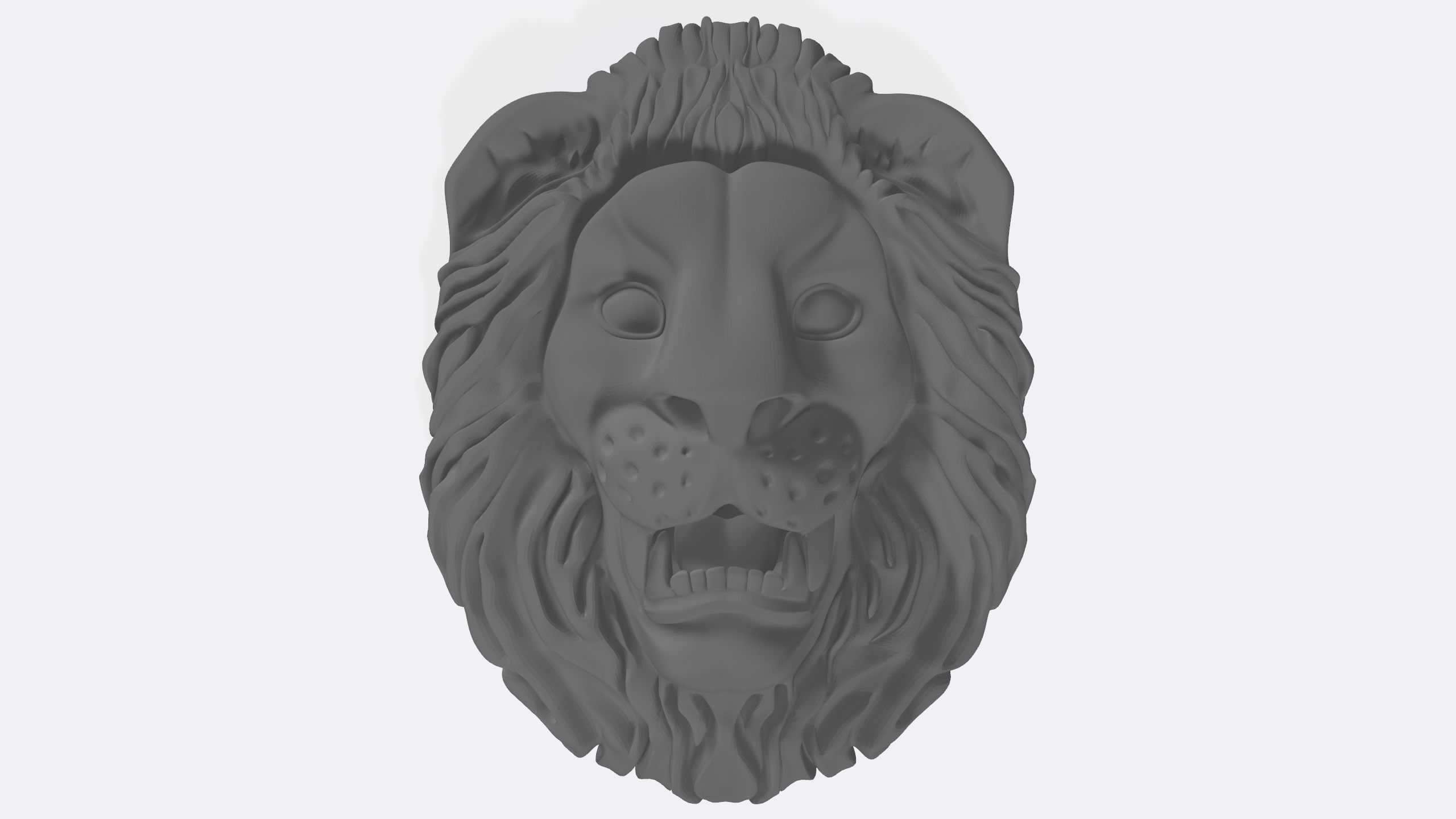 Lion Head pendant 3dm stl obj  3D print model_2