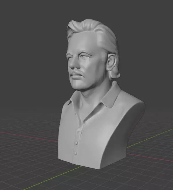 Julian Assange 3D print model_4