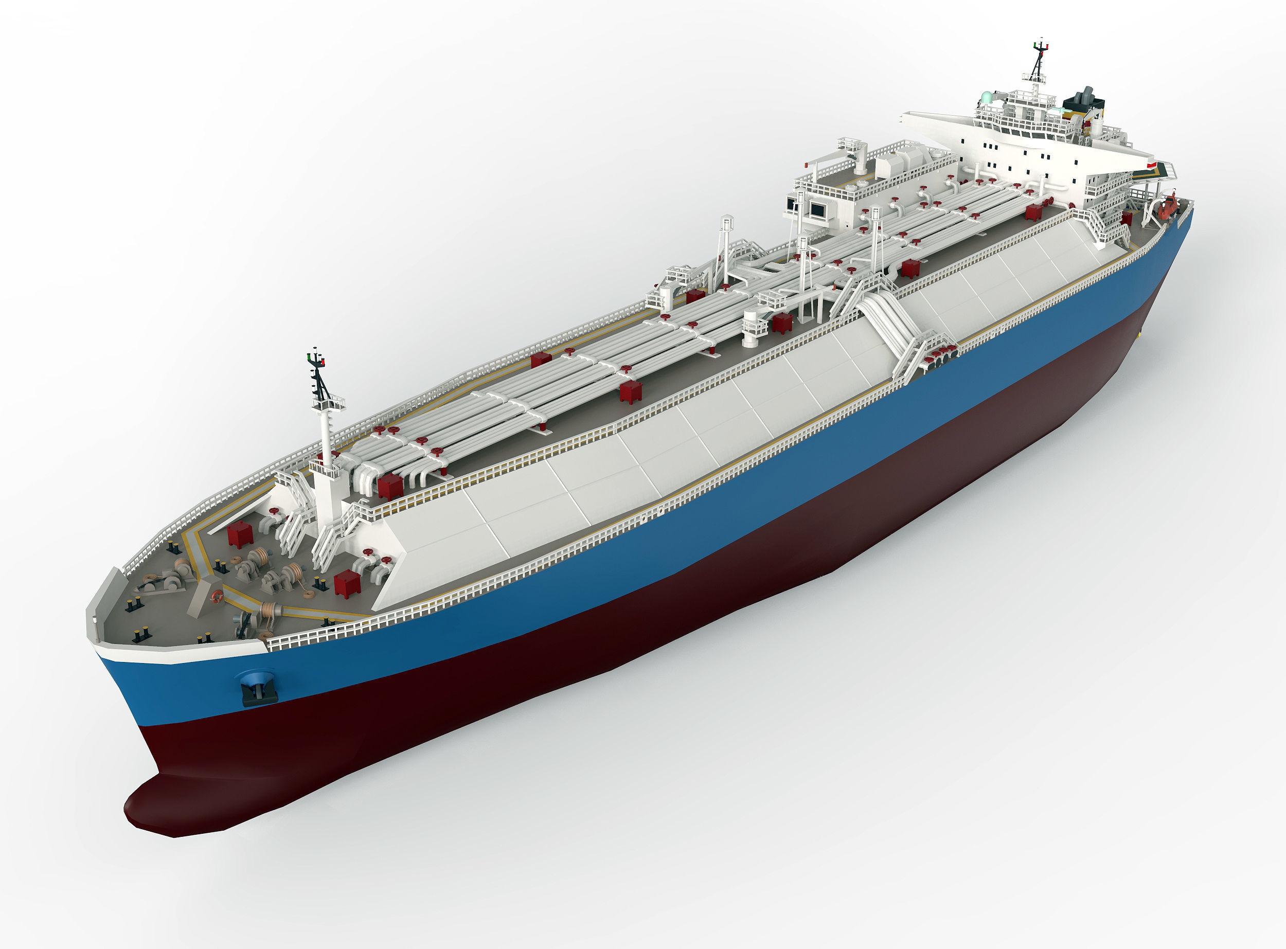 LNG Gas Carrier lowpoly  Low-poly 3D model_5