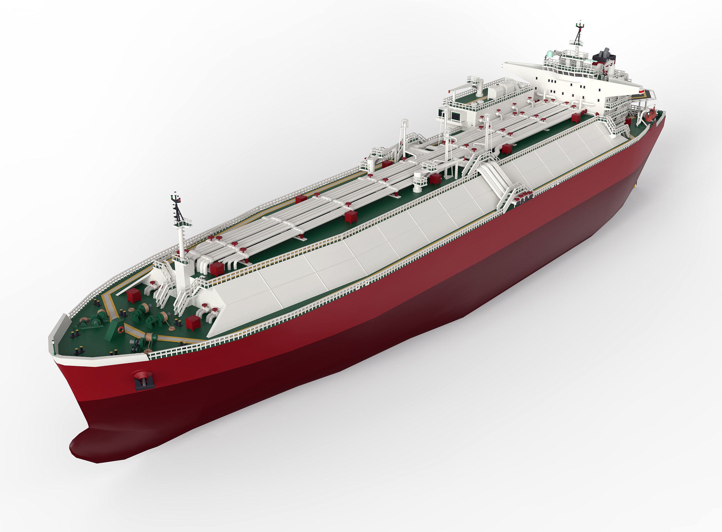 LNG Gas Carrier lowpoly  Low-poly 3D model_7