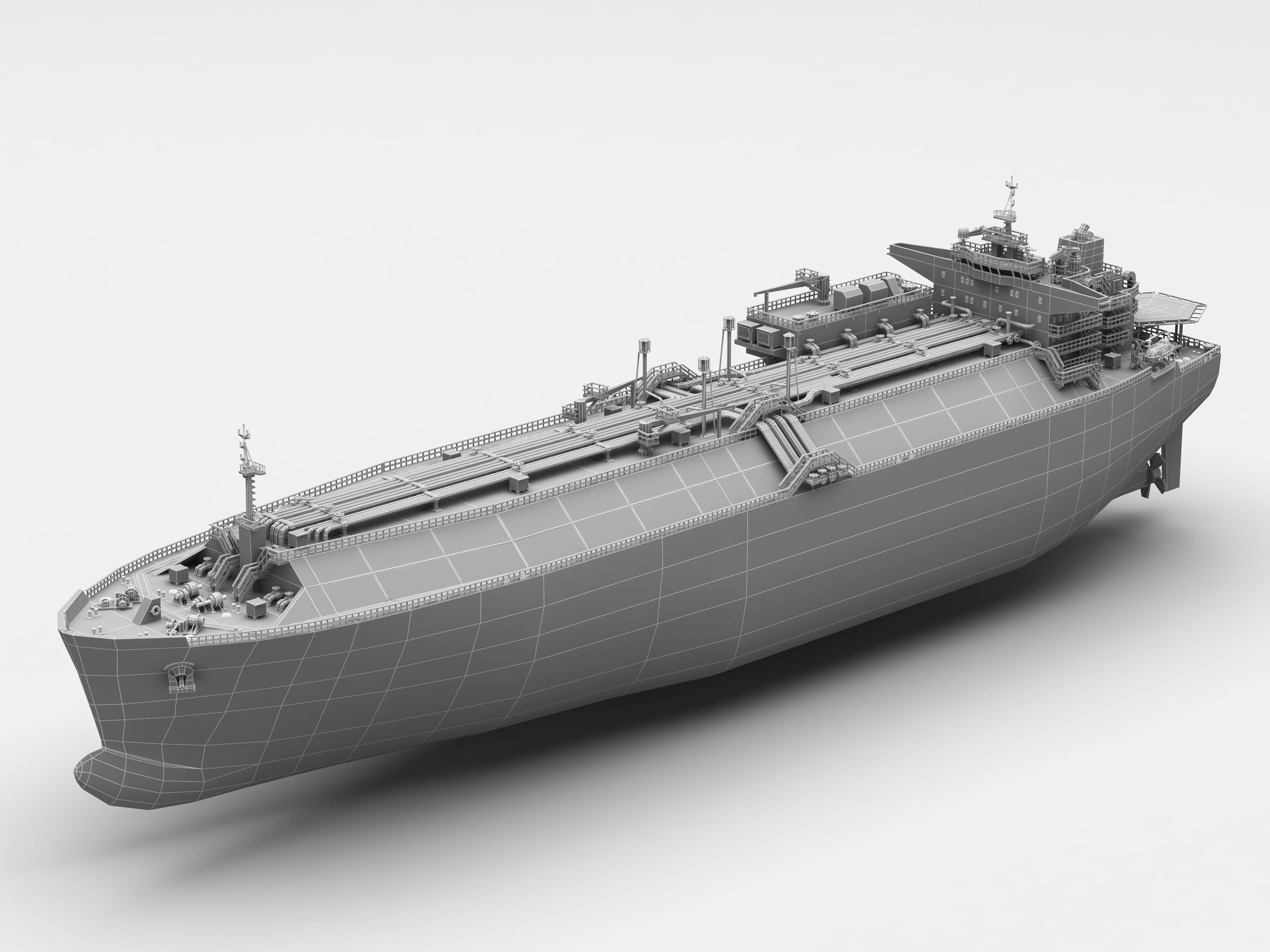 LNG Gas Carrier lowpoly  Low-poly 3D model_1