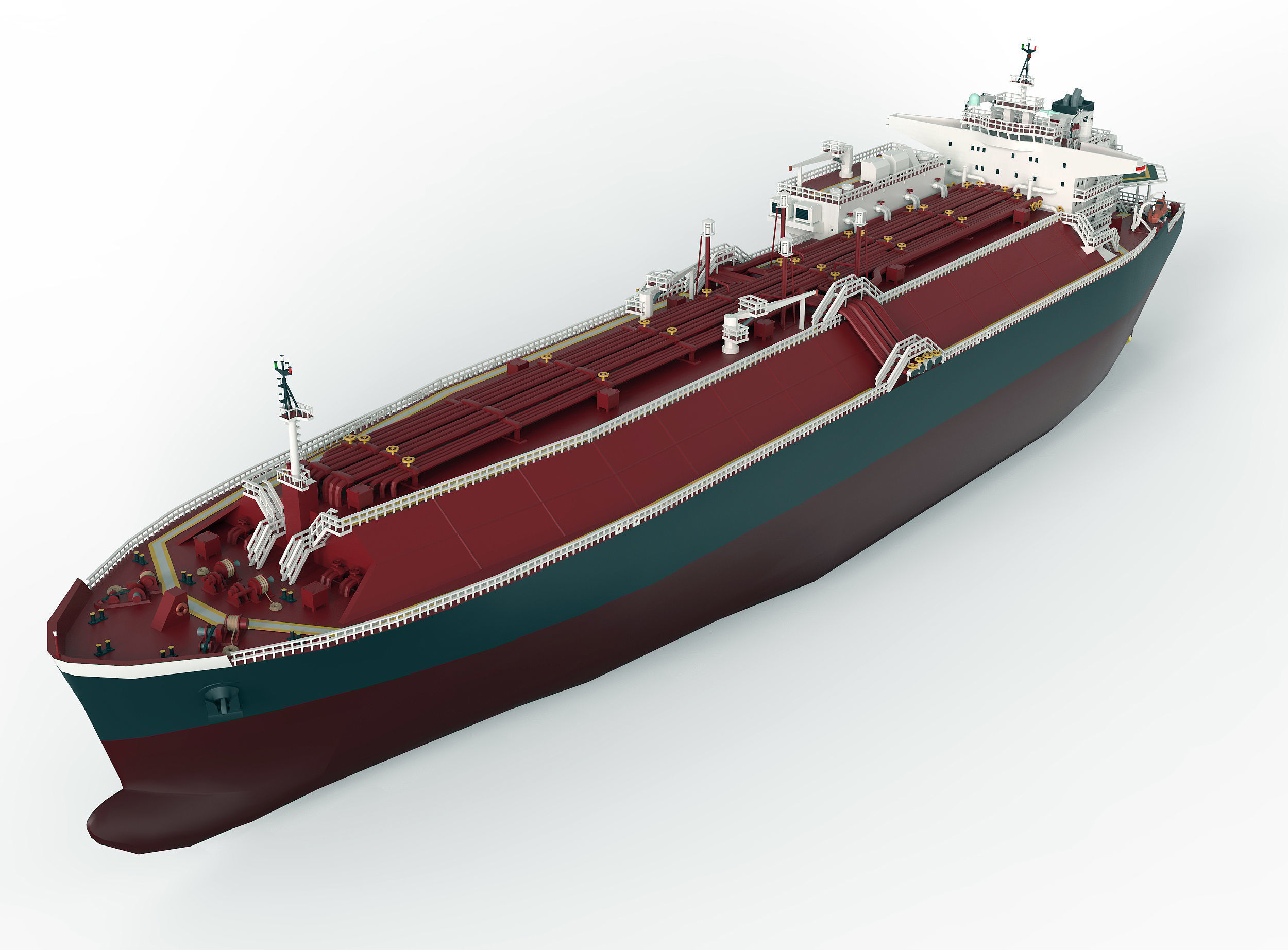 LNG Gas Carrier lowpoly  Low-poly 3D model_8