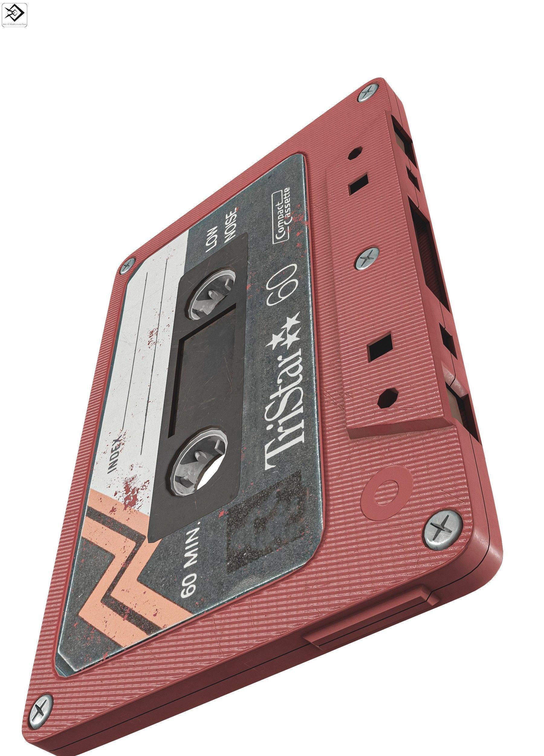 Cassette Tape  3 Types  Low-poly 3D model_6