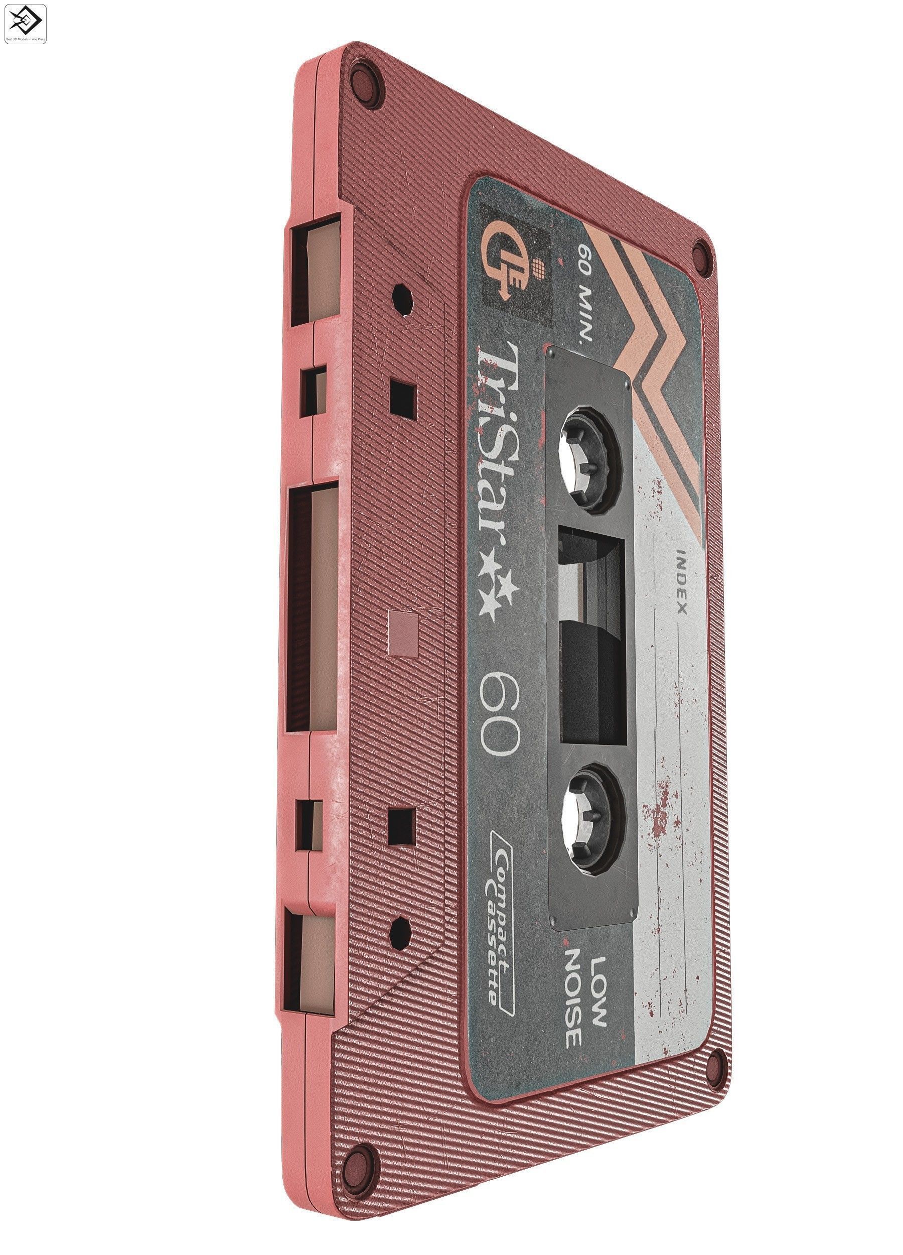 Cassette Tape  3 Types  Low-poly 3D model_10
