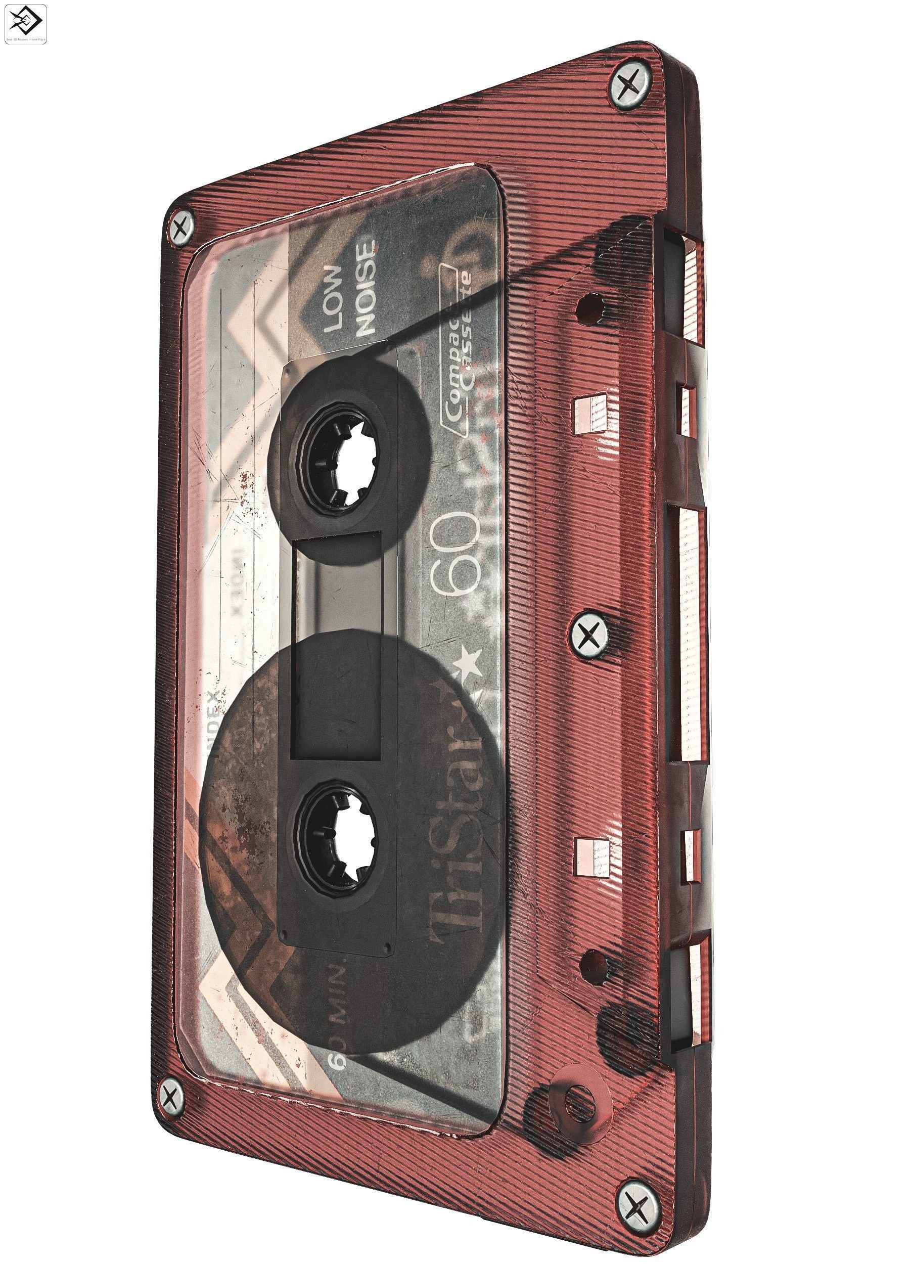 Cassette Tape  3 Types  Low-poly 3D model_4
