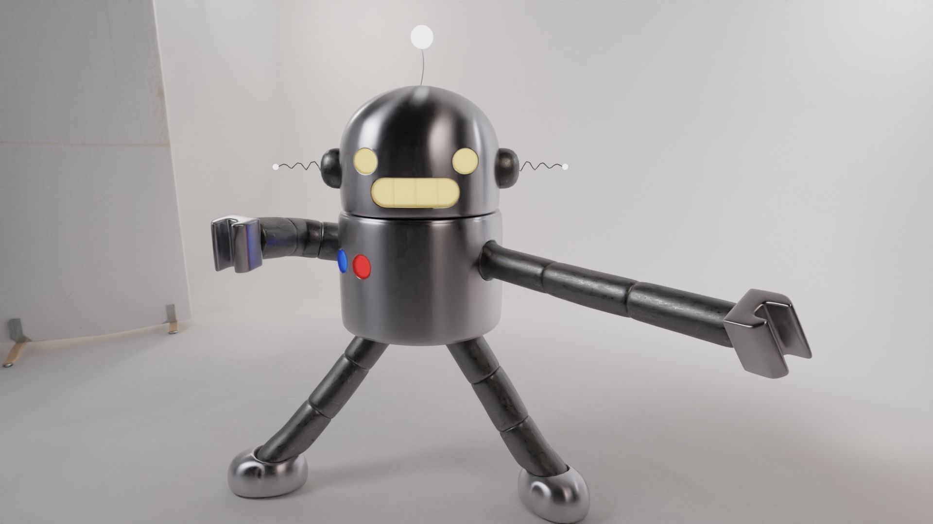 Fight Helper Mini Robot 3D model_3