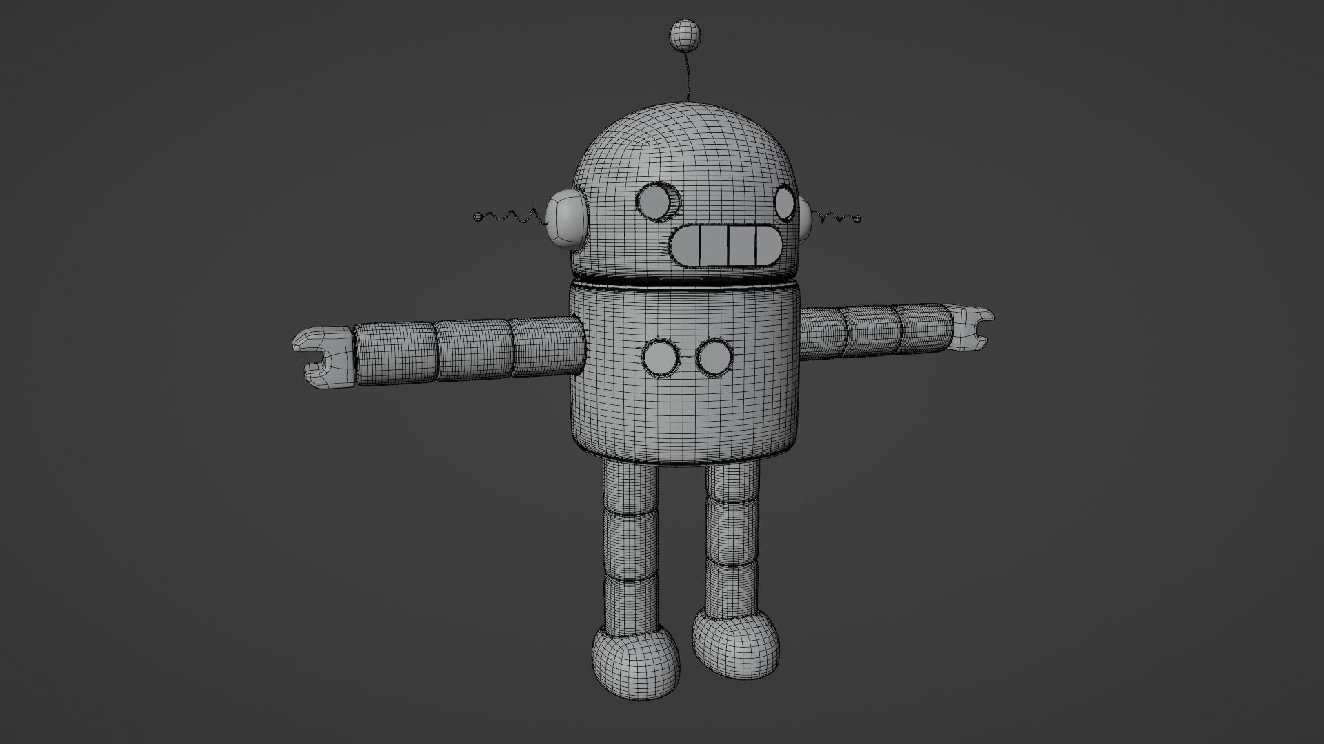 Fight Helper Mini Robot 3D model_7