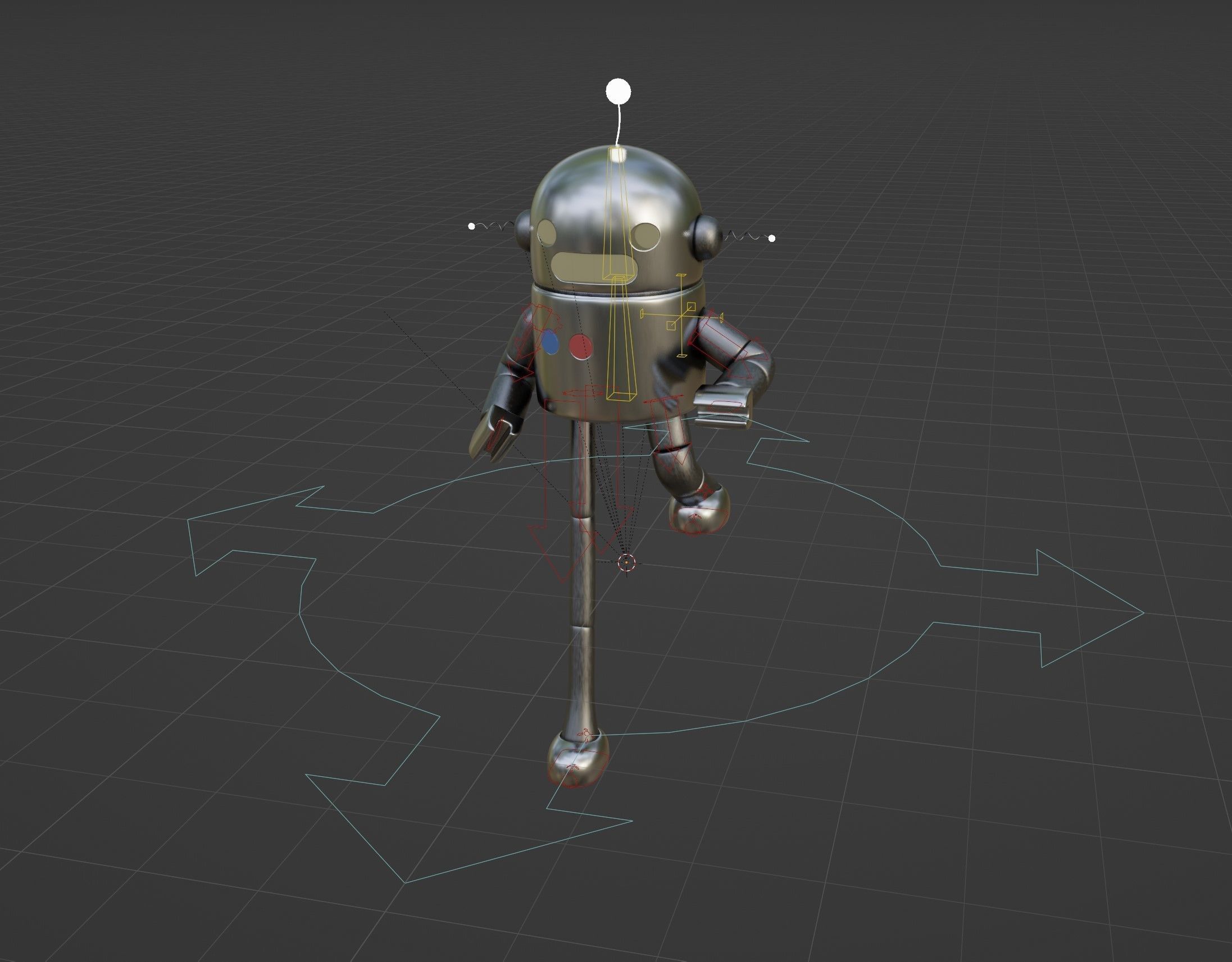 Fight Helper Mini Robot 3D model_2