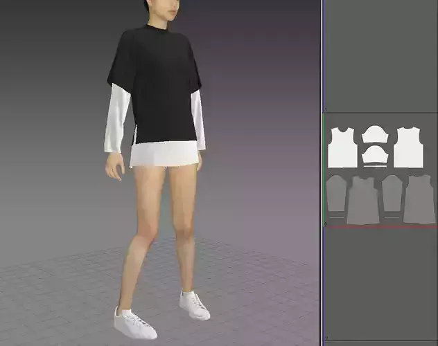 T-shirt Marvelous Designer