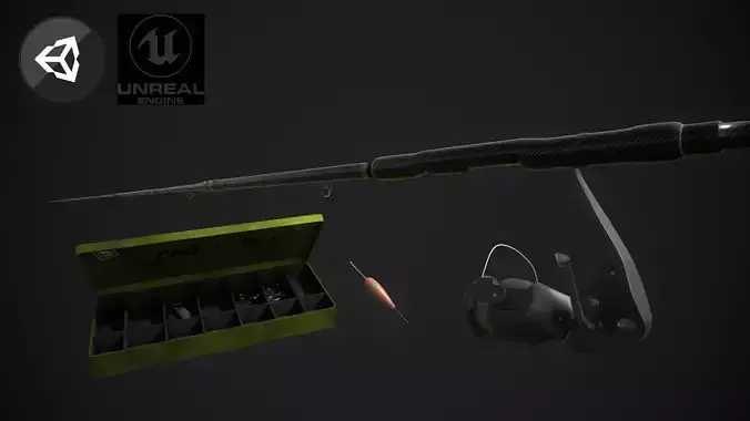 Fishing Pack - Rod - Hook - Box - Lead