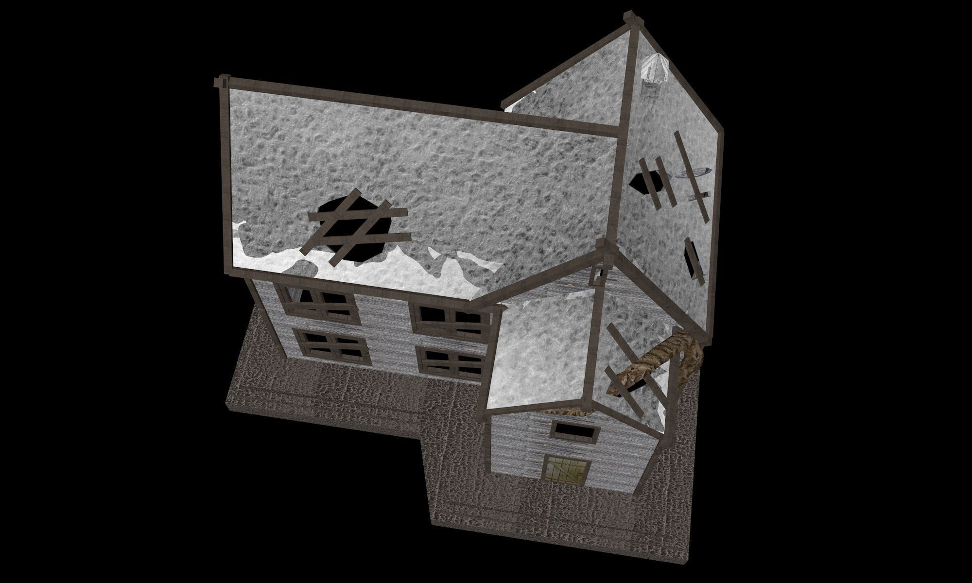 house decayed 3D model_2