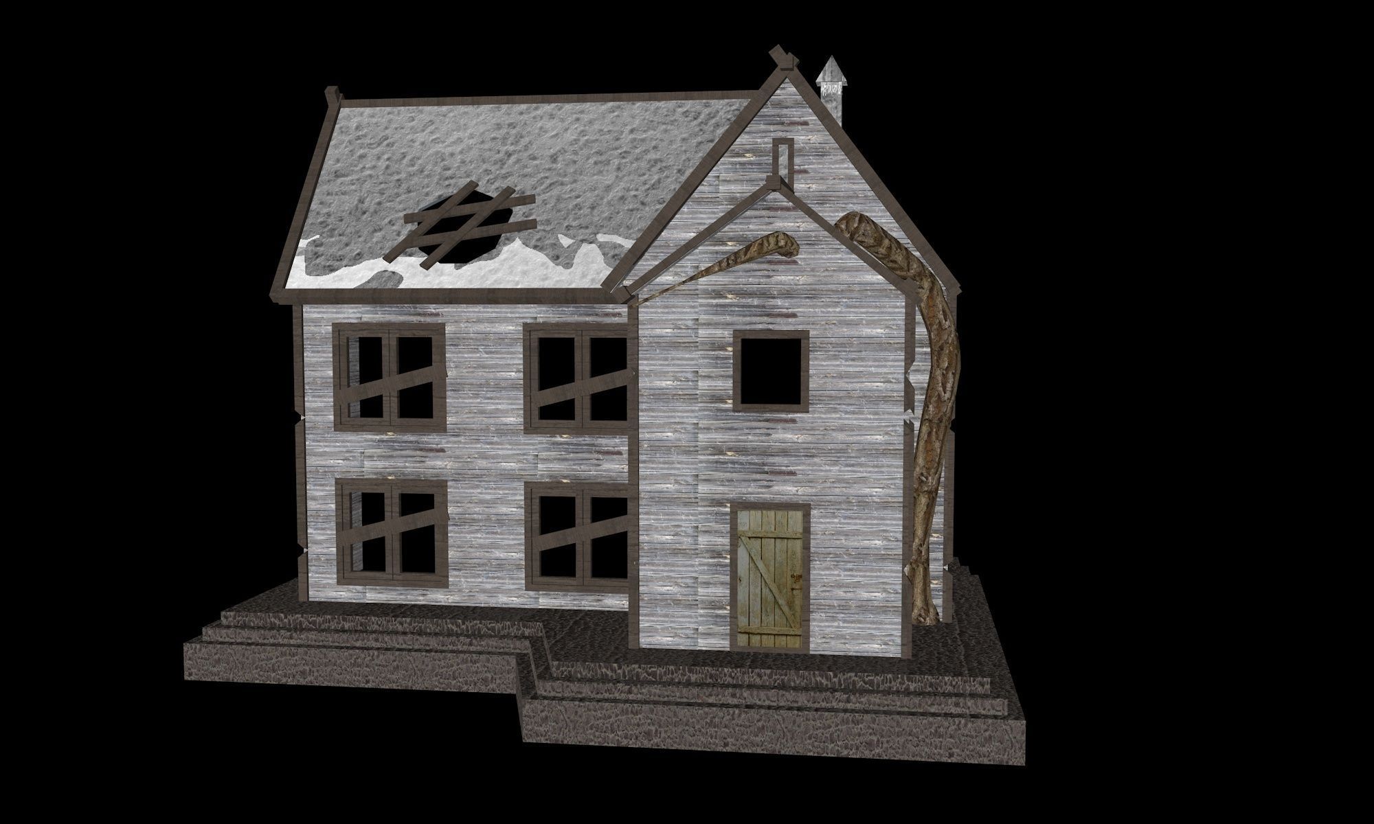 house decayed 3D model_3