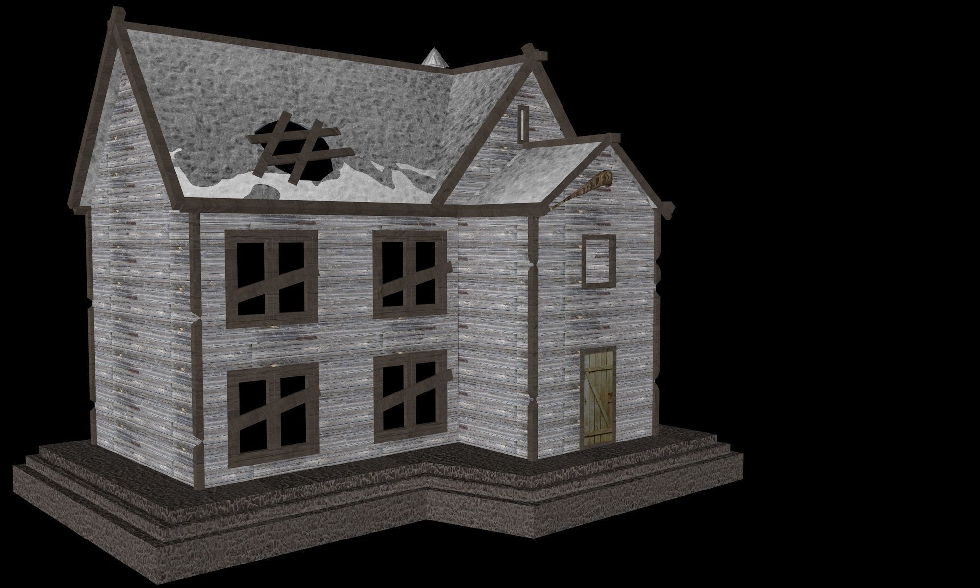 house decayed 3D model_1