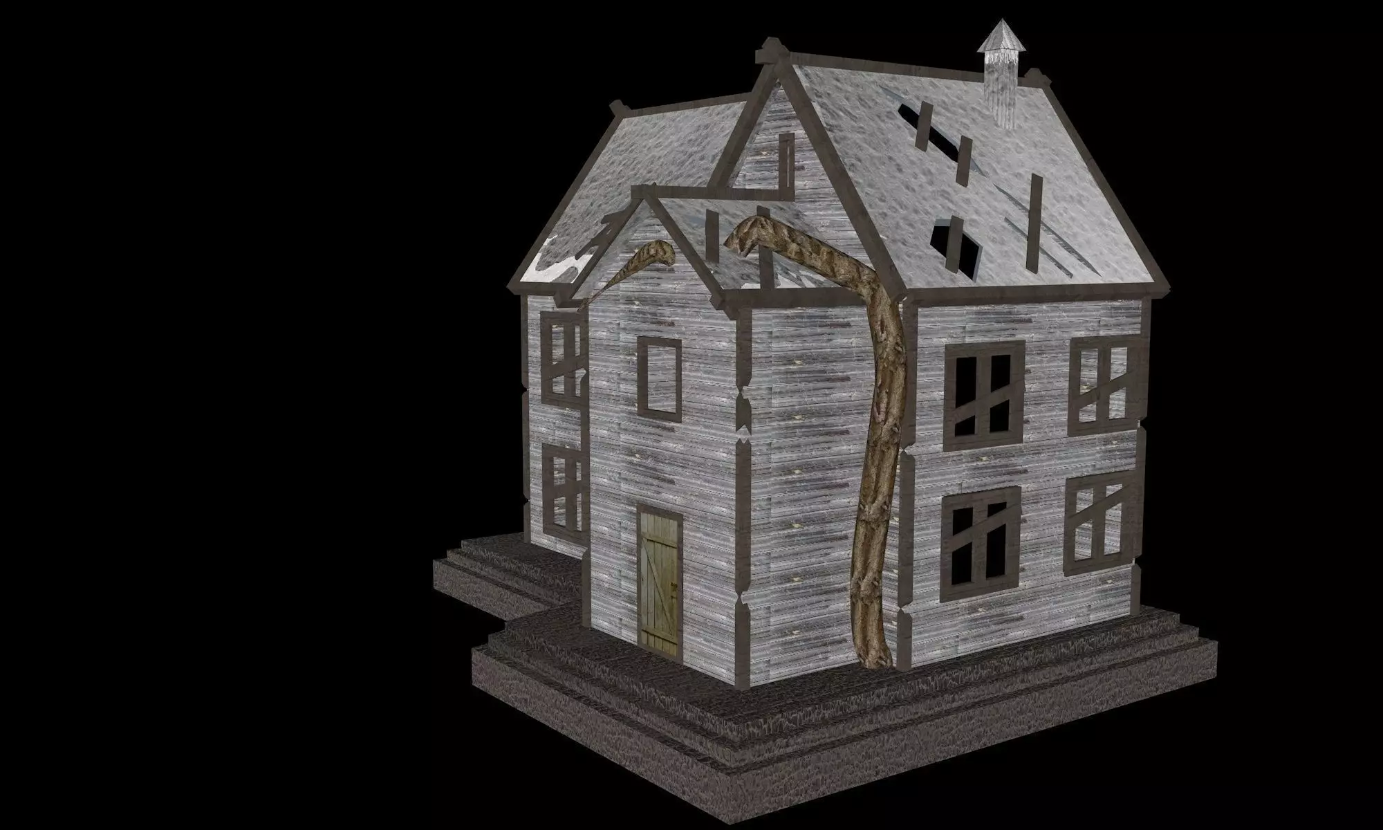 house decayed 3D model_0