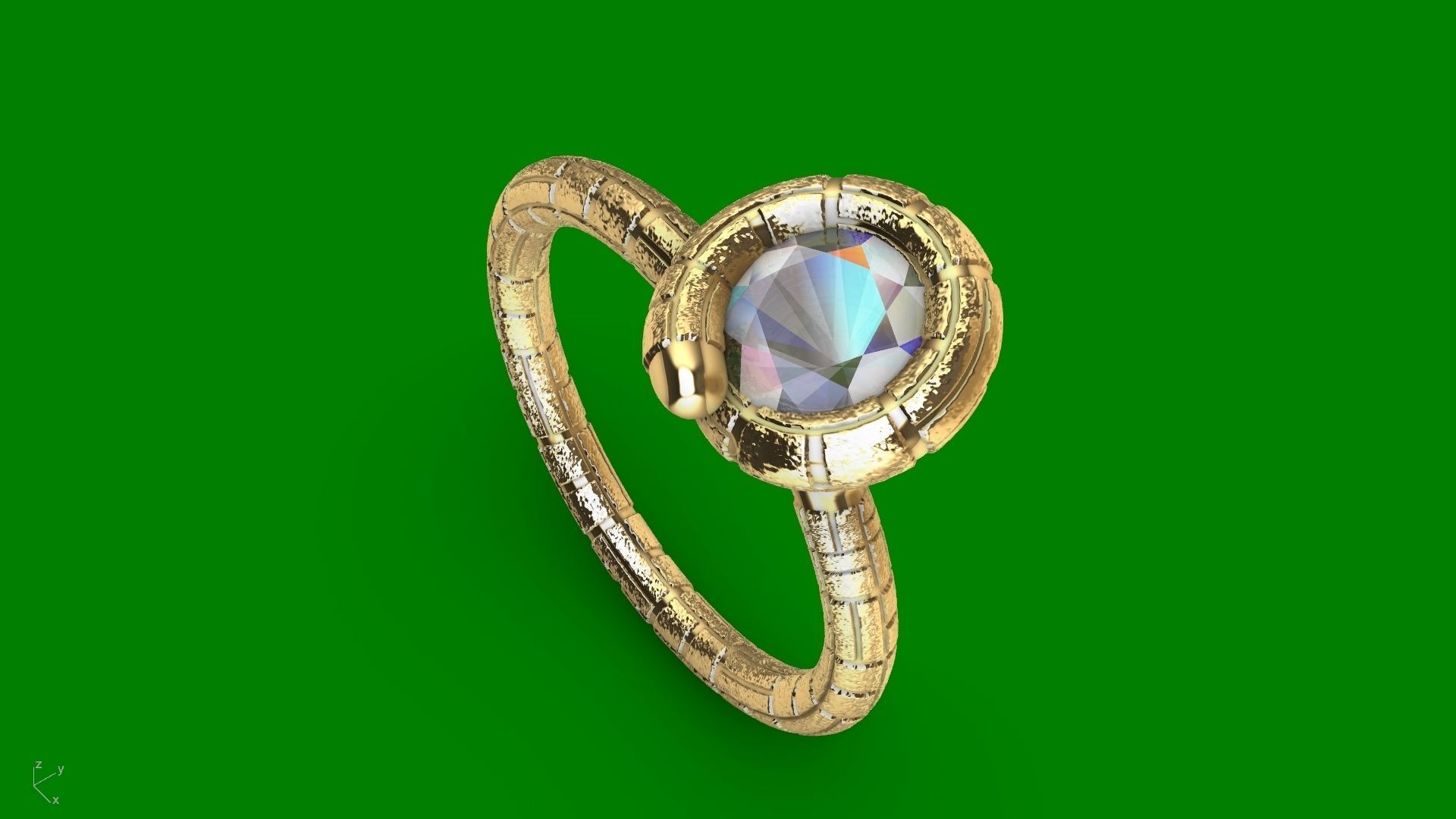 ice cream cone dimaond and pearl rings stl verified  3D print model_46