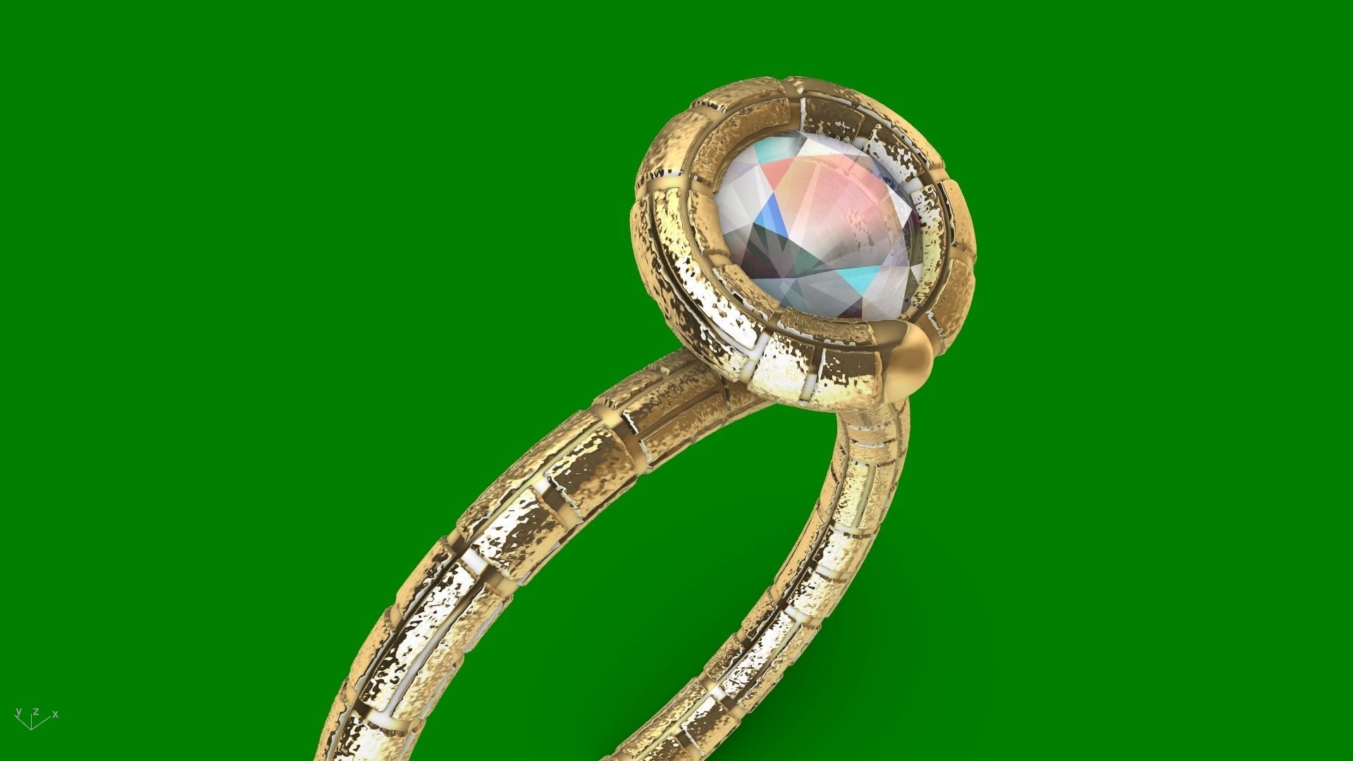 ice cream cone dimaond and pearl rings stl verified  3D print model_38