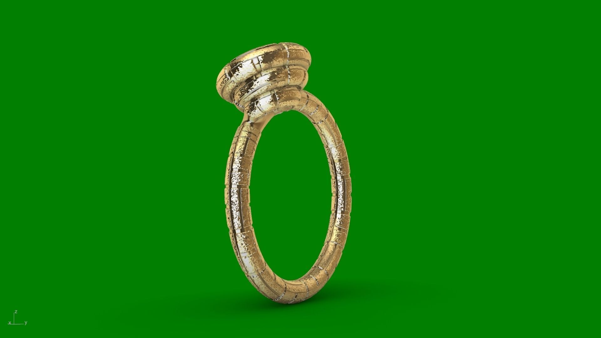 ice cream cone dimaond and pearl rings stl verified  3D print model_41