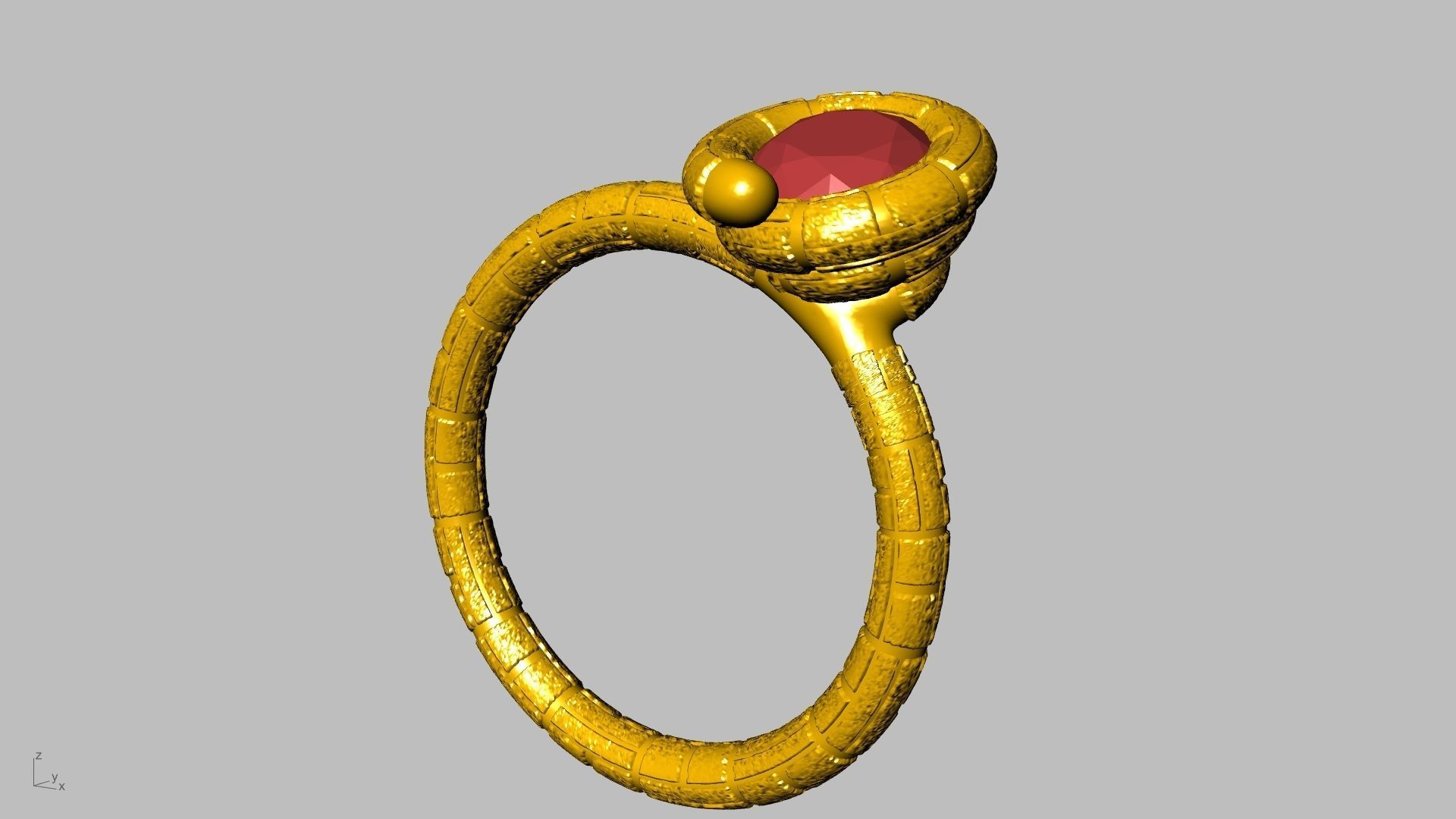 ice cream cone dimaond and pearl rings stl verified  3D print model_26