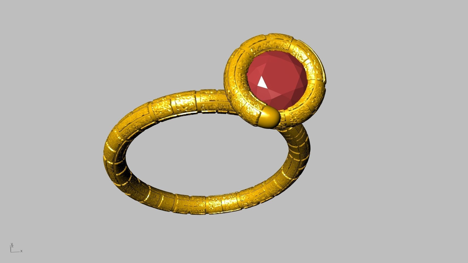 ice cream cone dimaond and pearl rings stl verified  3D print model_27