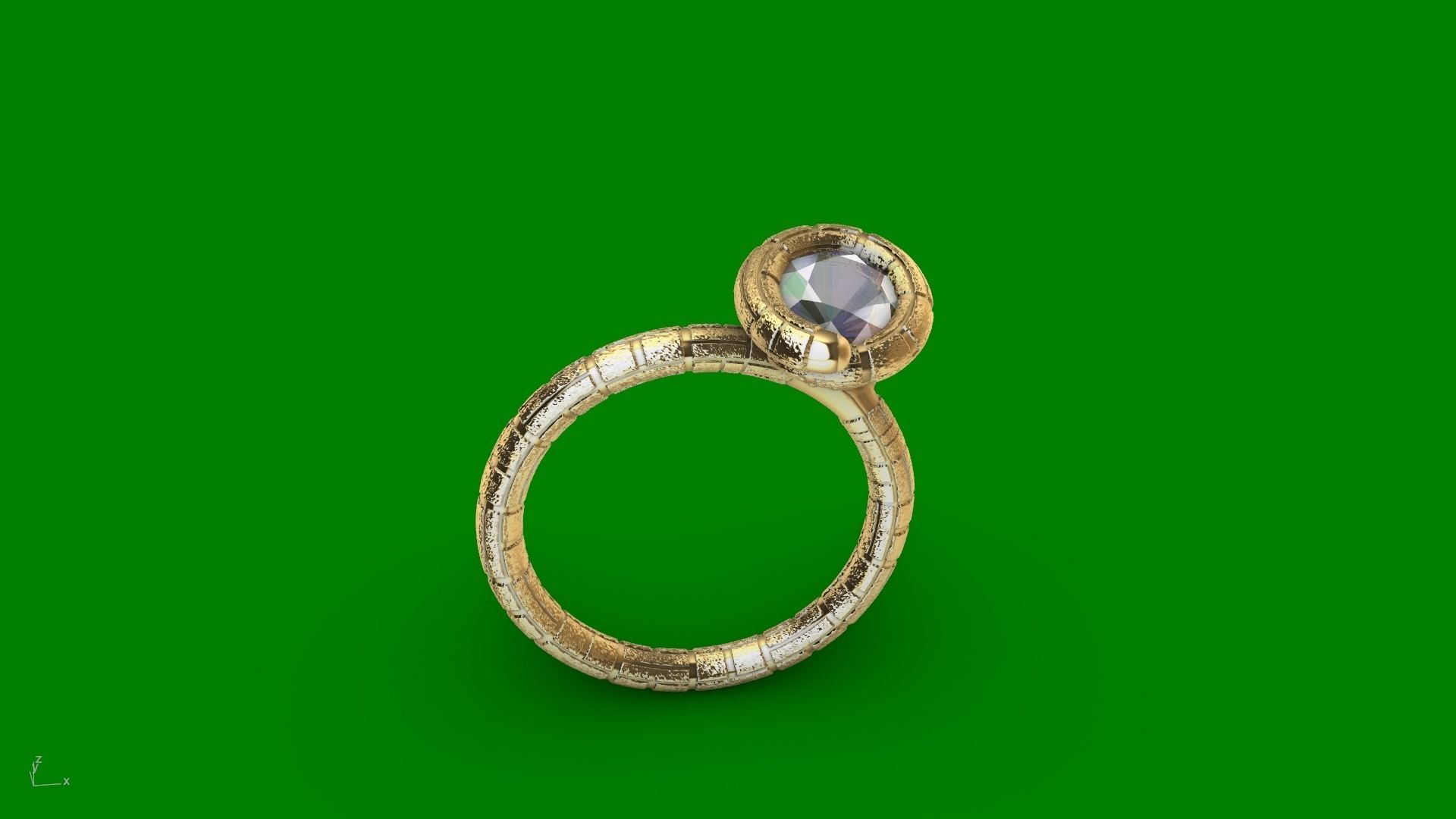 ice cream cone dimaond and pearl rings stl verified  3D print model_37