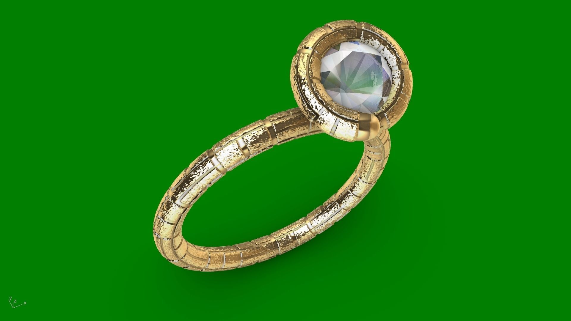 ice cream cone dimaond and pearl rings stl verified  3D print model_44