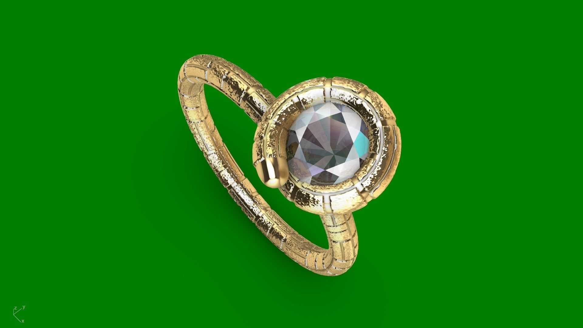 ice cream cone dimaond and pearl rings stl verified  3D print model_48