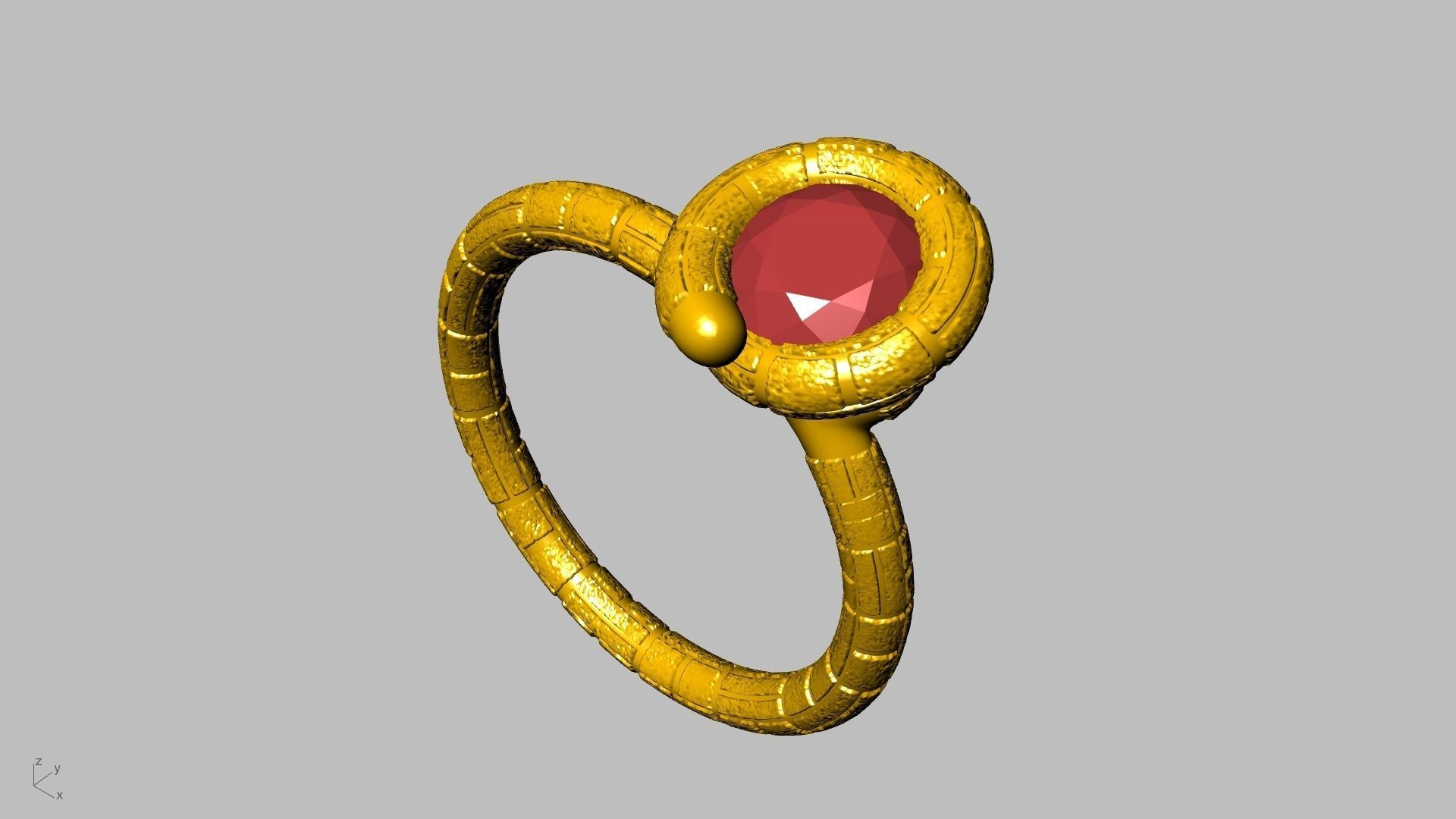 ice cream cone dimaond and pearl rings stl verified  3D print model_28