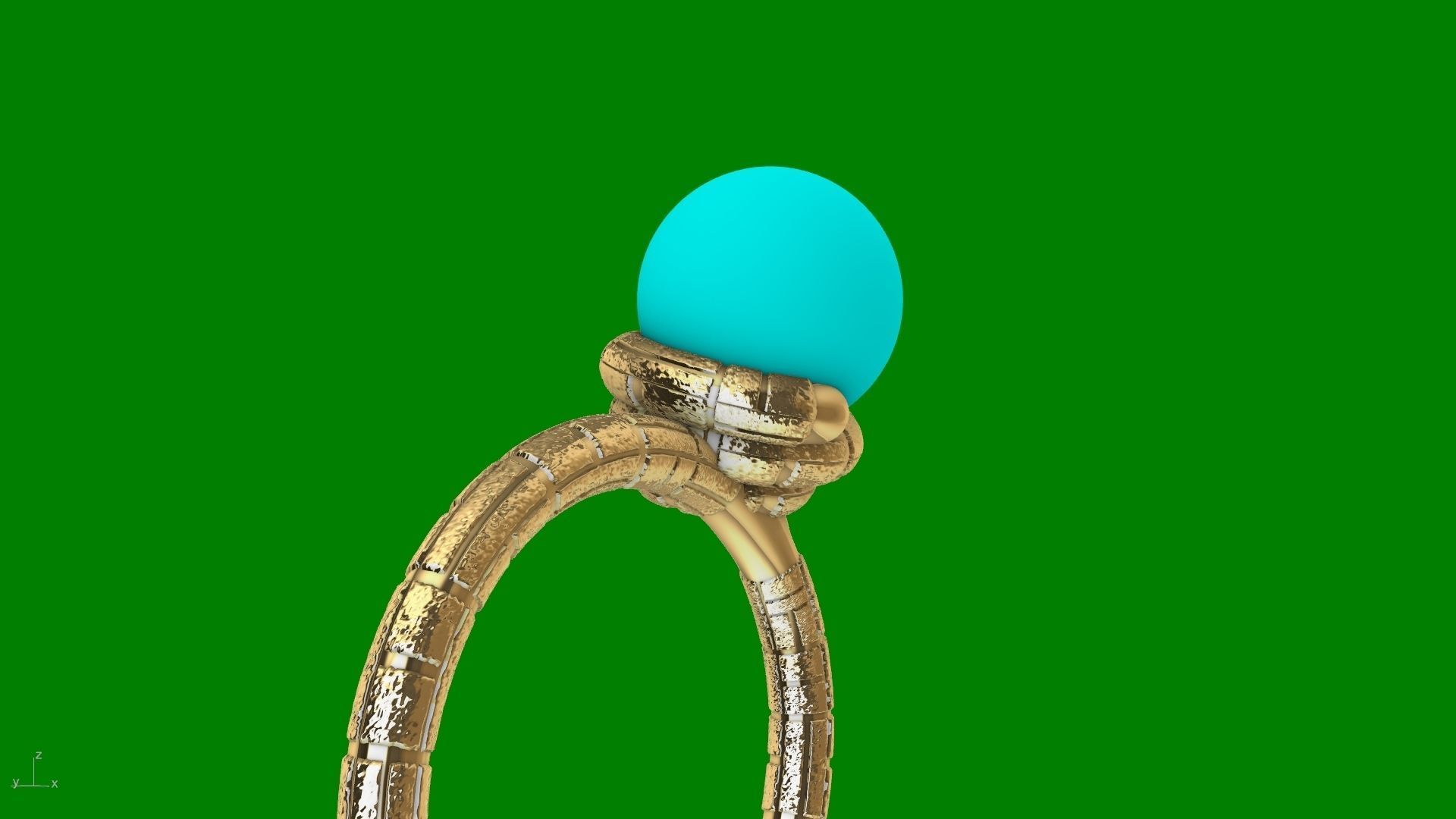 ice cream cone dimaond and pearl rings stl verified  3D print model_8