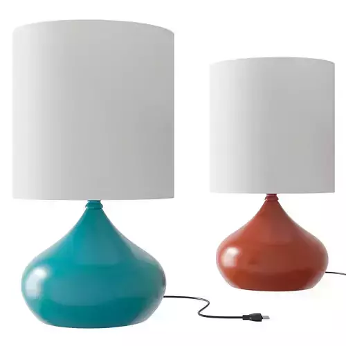 Teal Small Accent Lamp 3D model