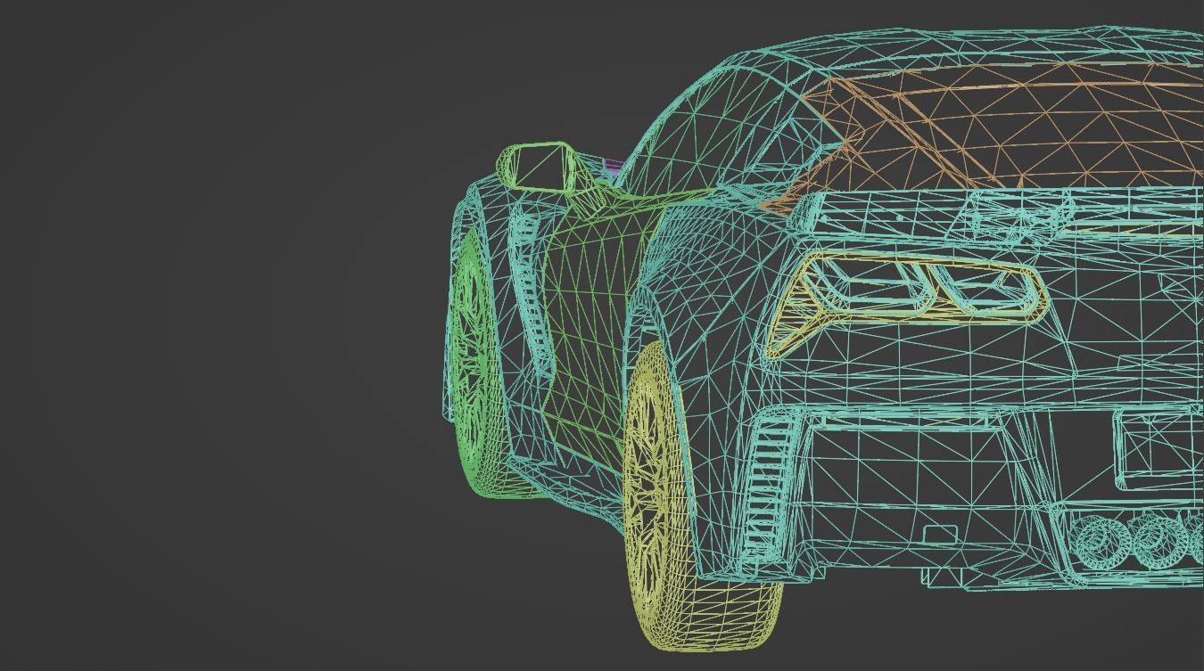 Corvette C7 Low-poly 3D model_27