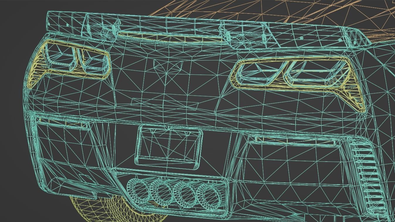 Corvette C7 Low-poly 3D model_26