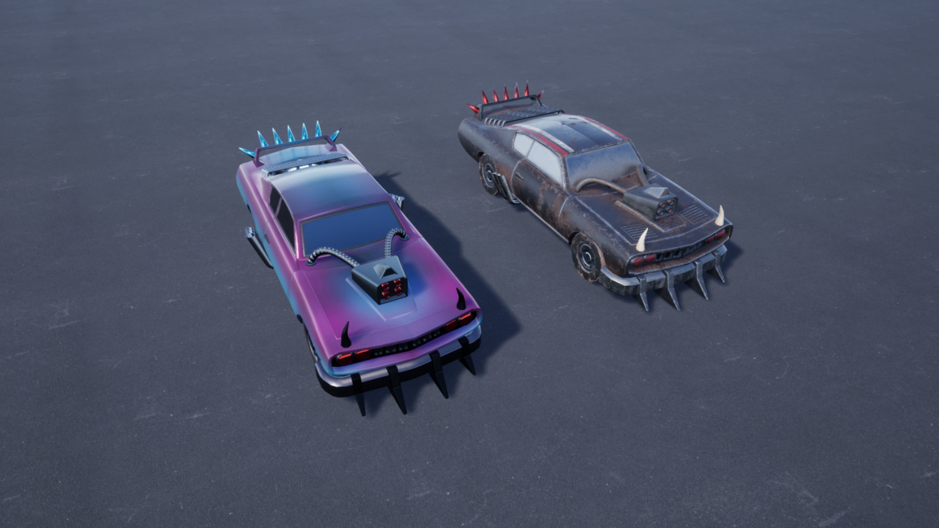 Post Apocalyptic Cars Low-poly 3D model_4