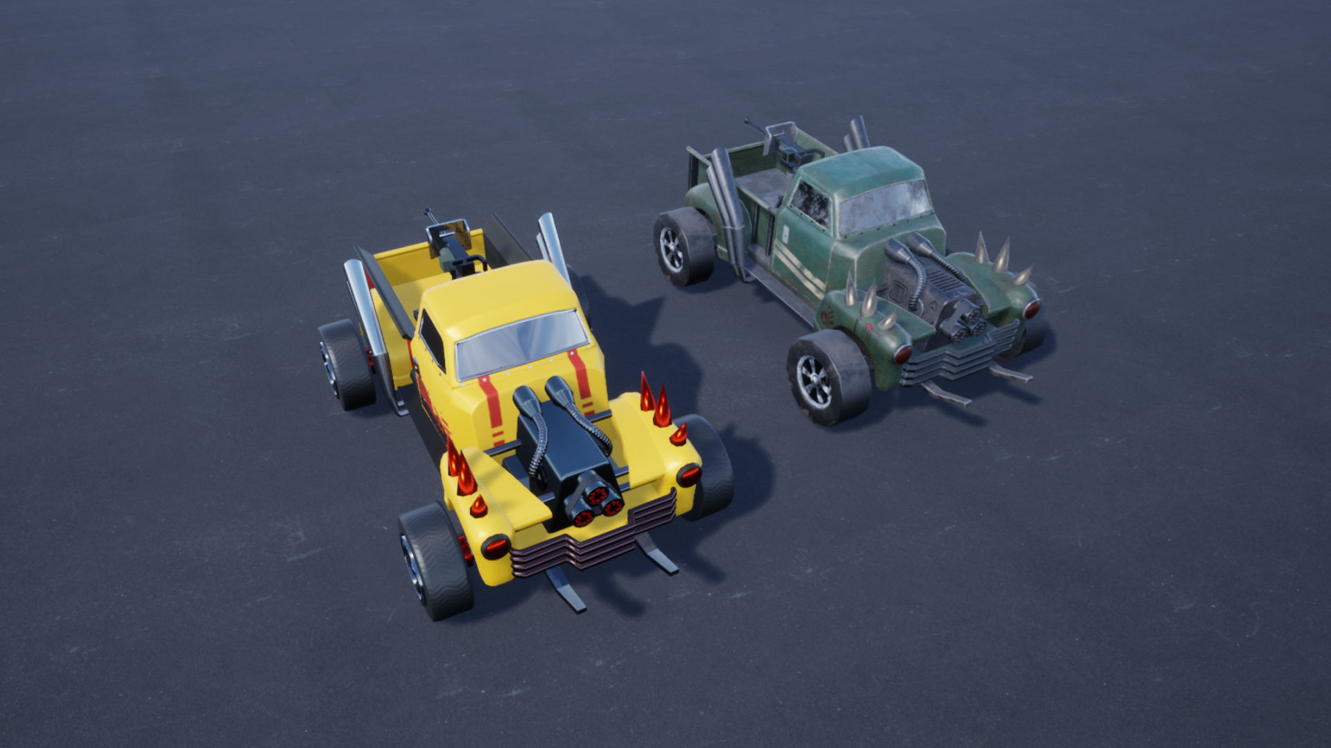 Post Apocalyptic Cars Low-poly 3D model_7
