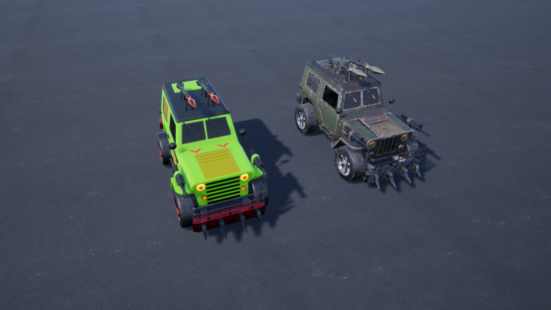 Post Apocalyptic Cars Low-poly 3D model_6