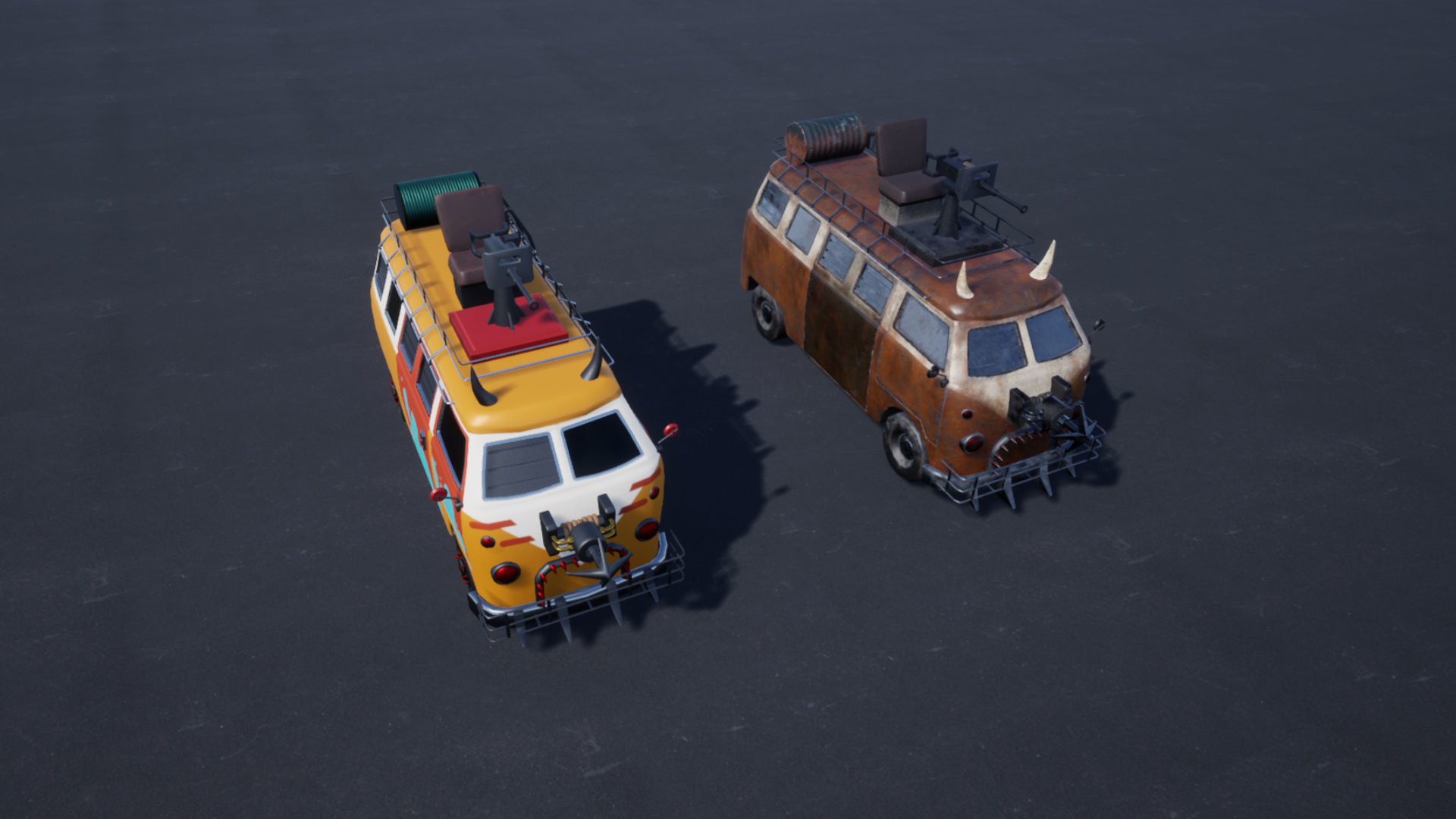 Post Apocalyptic Cars Low-poly 3D model_11